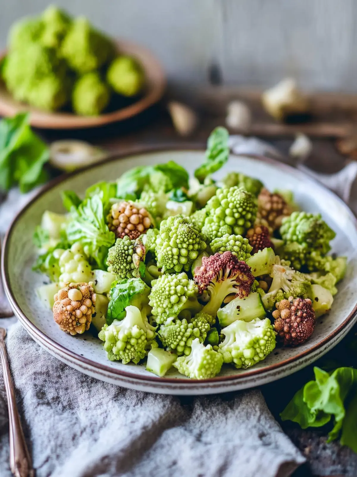 Delicious Roasted Romanesco Salad with Zesty Lemon Vinaigrette 4 Roasted Romanesco Salad