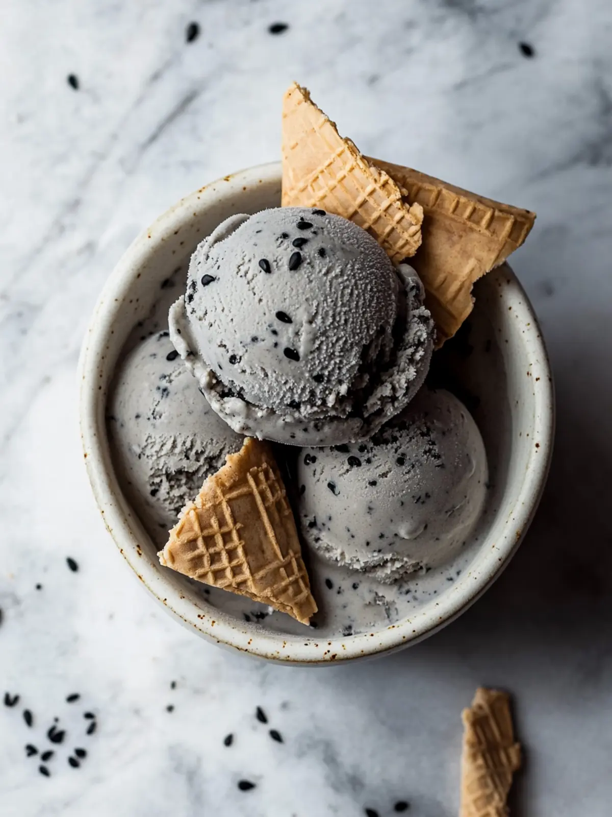 Toasted Black Sesame Ice Cream: A Creamy Twist to Delight 4 Toasted Black Sesame Ice Cream