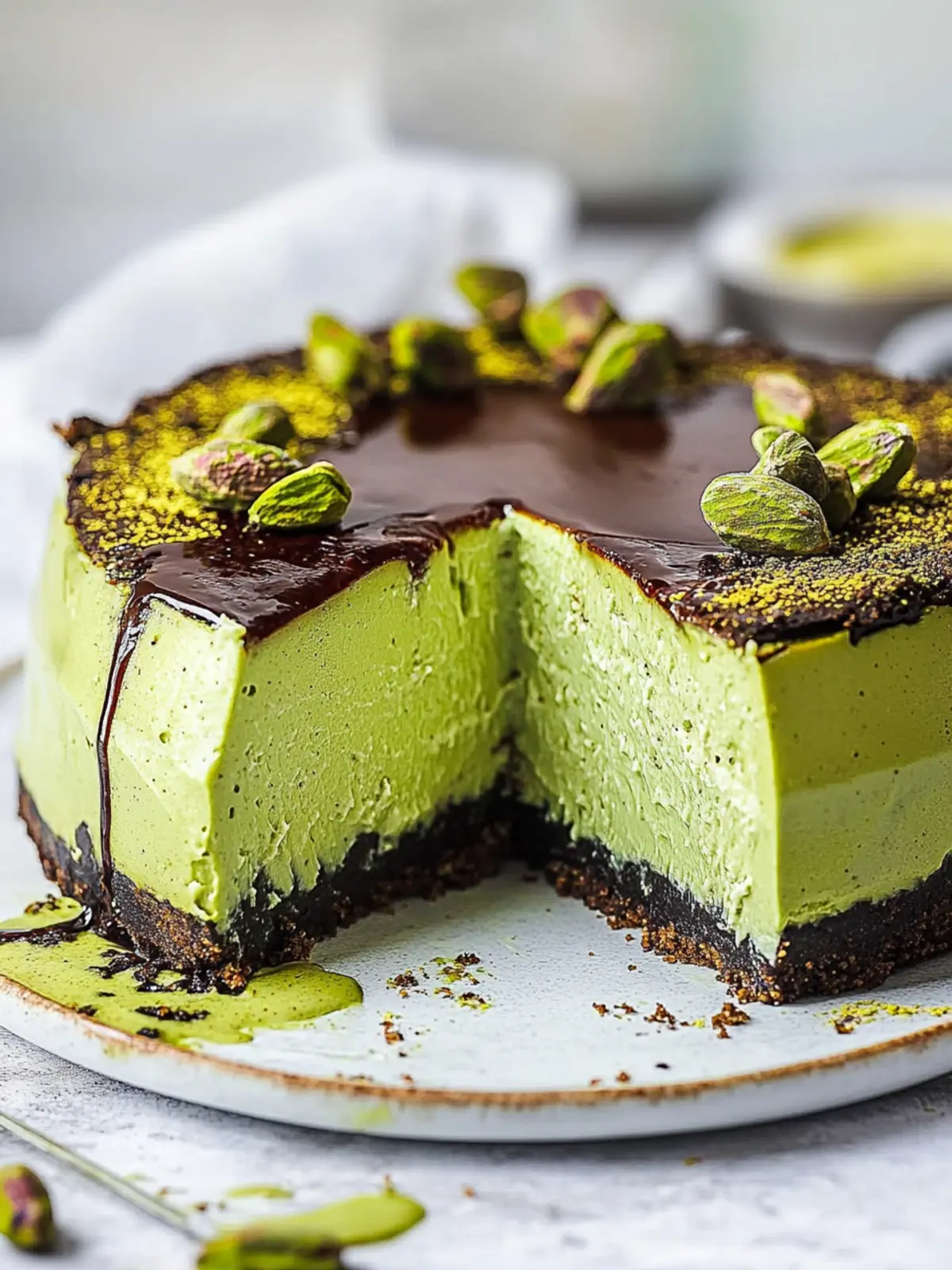 Irresistible Pistachio Burnt Basque Cheesecake Recipe to Impress 5 Pistachio Burnt Basque Cheesecake