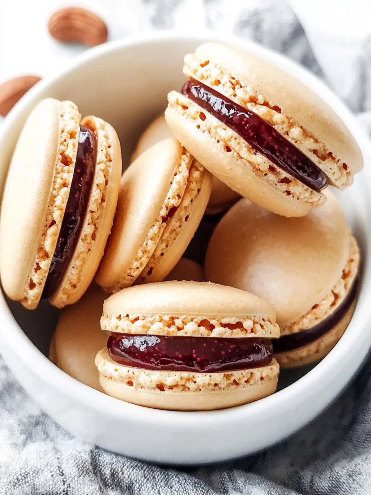 Peanut Butter and Jelly Macarons That Bring Back Childhood Joy 5 Peanut Butter and Jelly Macarons