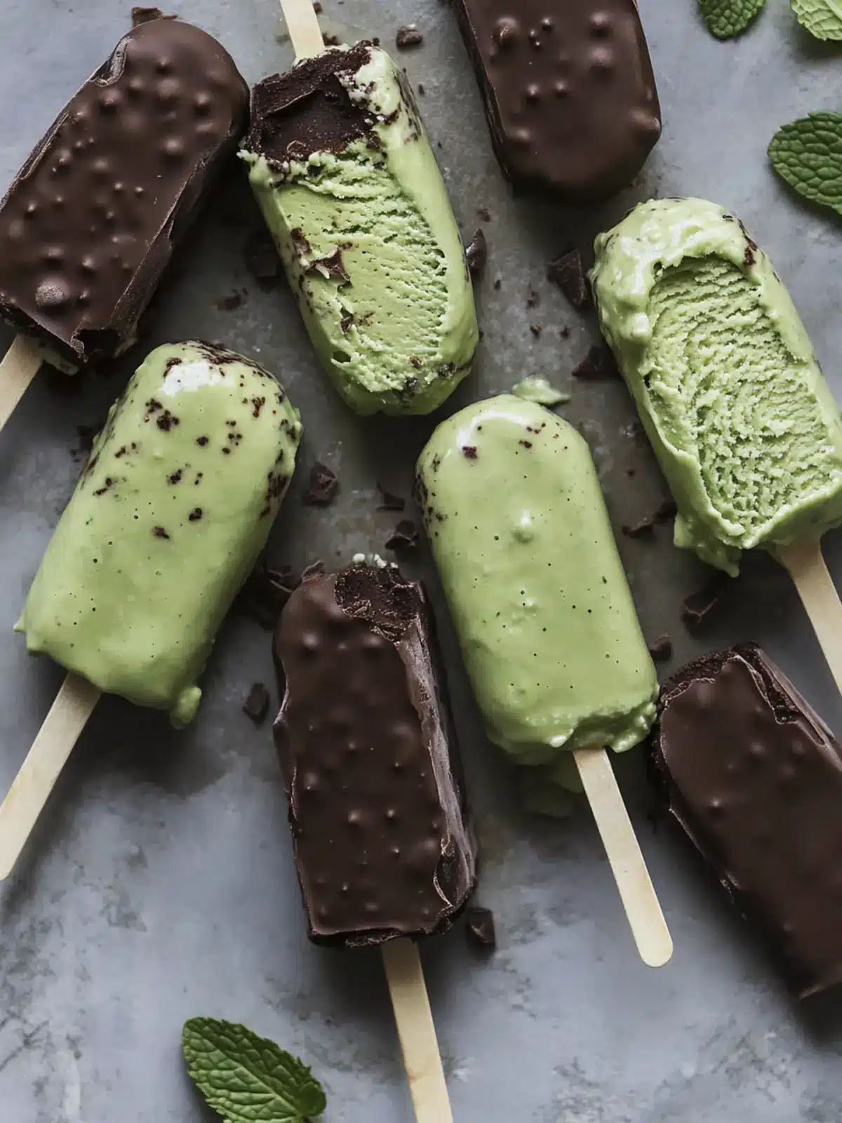 Delicious Avocado Mint Chocolate Ice Cream Bars to Chill With 2 Avocado Mint Chocolate Ice Cream Bars