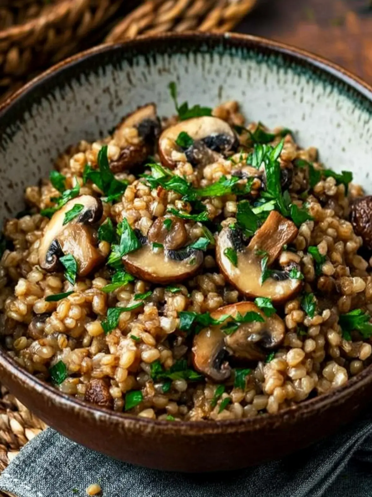 Savory Baked Barley with Mushrooms for Cozy Nights In 2 Baked Barley with Mushrooms