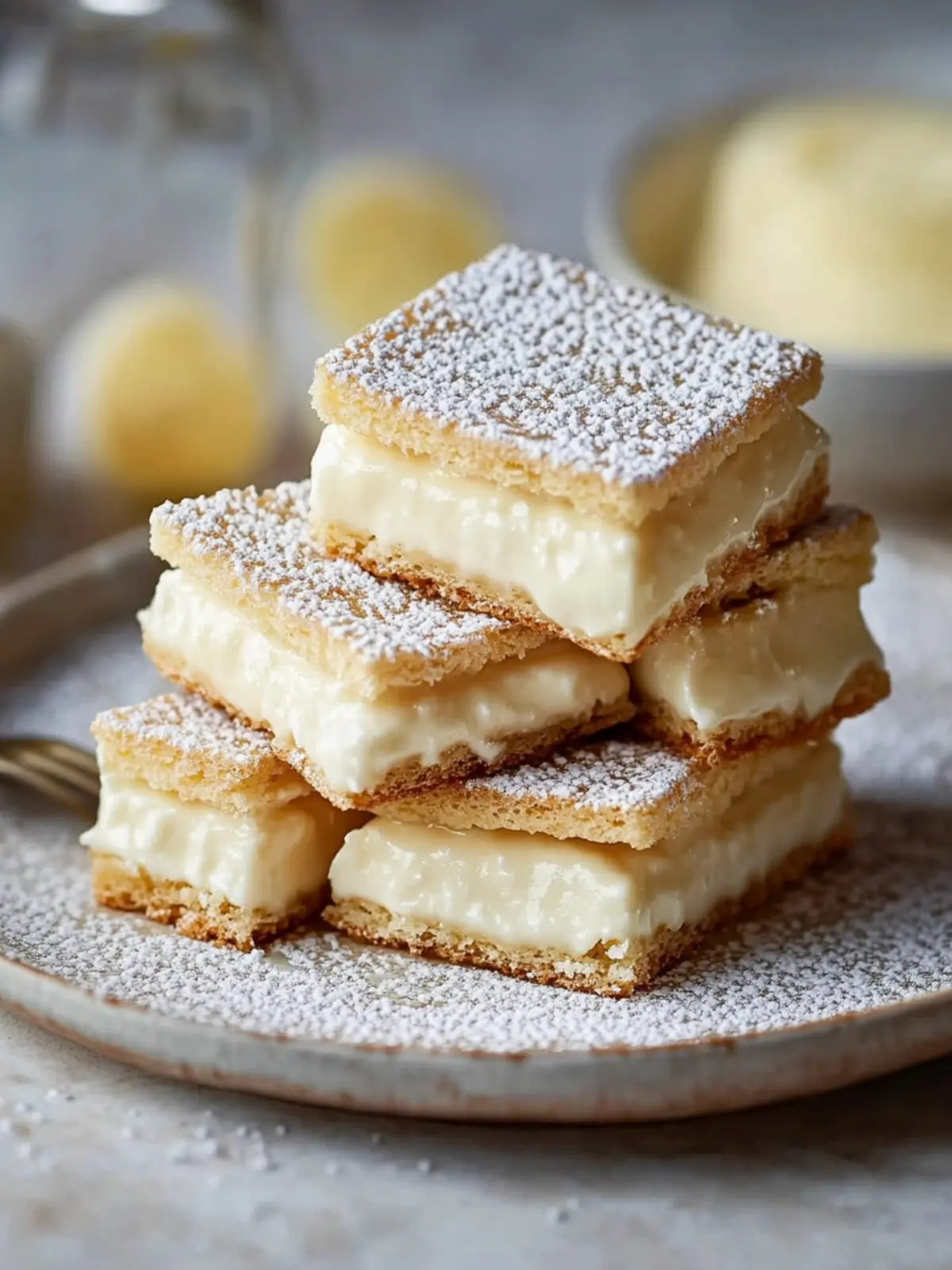 Delicious Vanilla Custard Cream Squares for Home Sweet Home 3 Vanilla Custard Cream Squares
