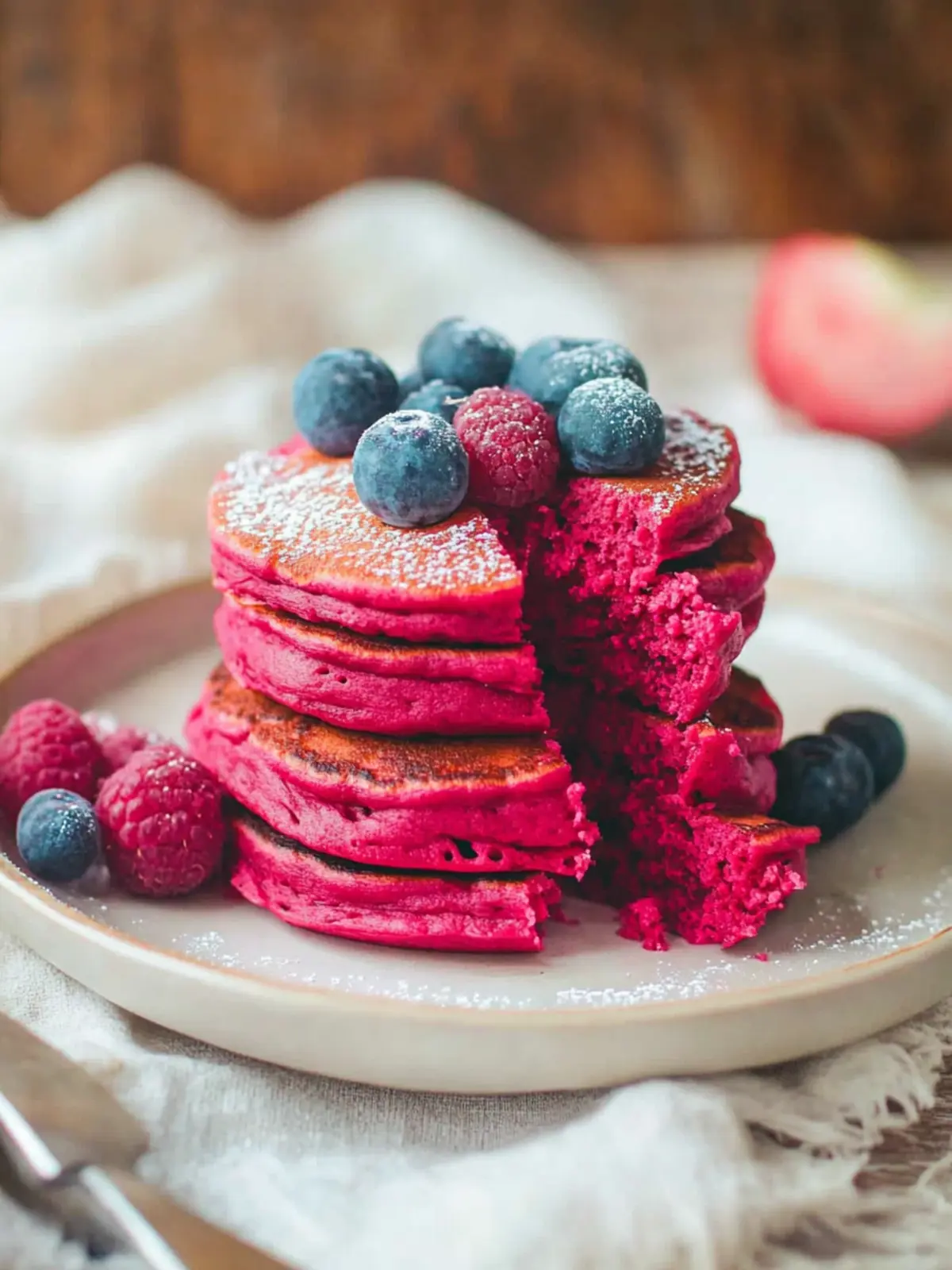 Delicious Pink Beet Pancakes for a Colorful Breakfast Treat 3 Pink Beet Pancakes