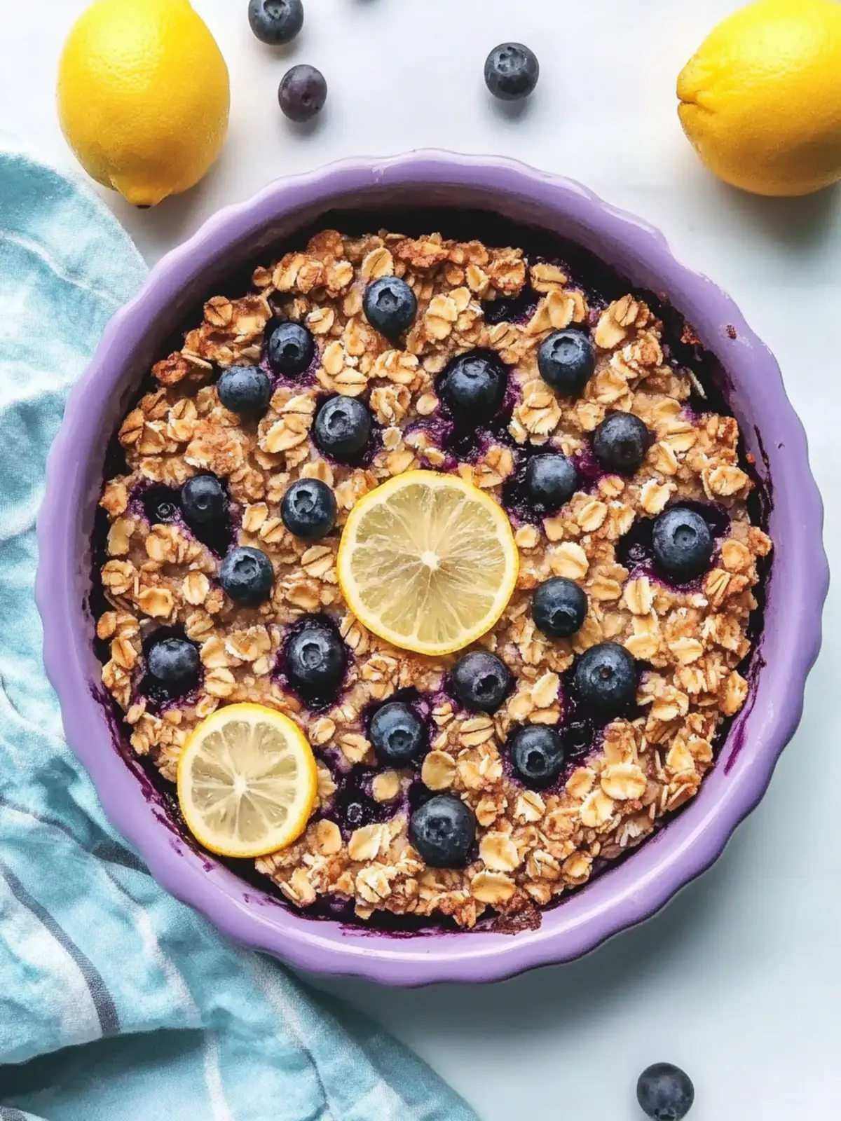 Delicious Lemon Blueberry Baked Oatmeal You'll Crave Daily 3 Lemon Blueberry Baked Oatmeal