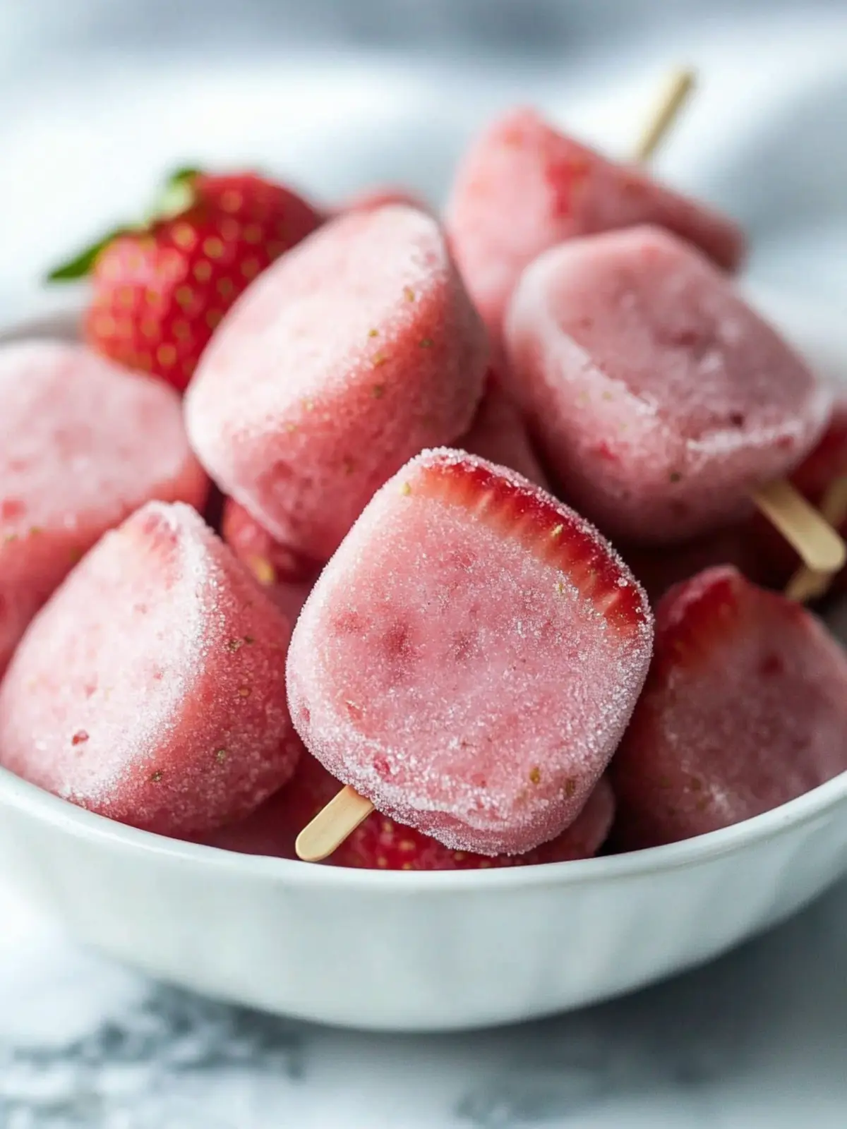 Delicious Skinny Frozen Strawberry Bites You’ll Love 2 Skinny Frozen Strawberry Bites