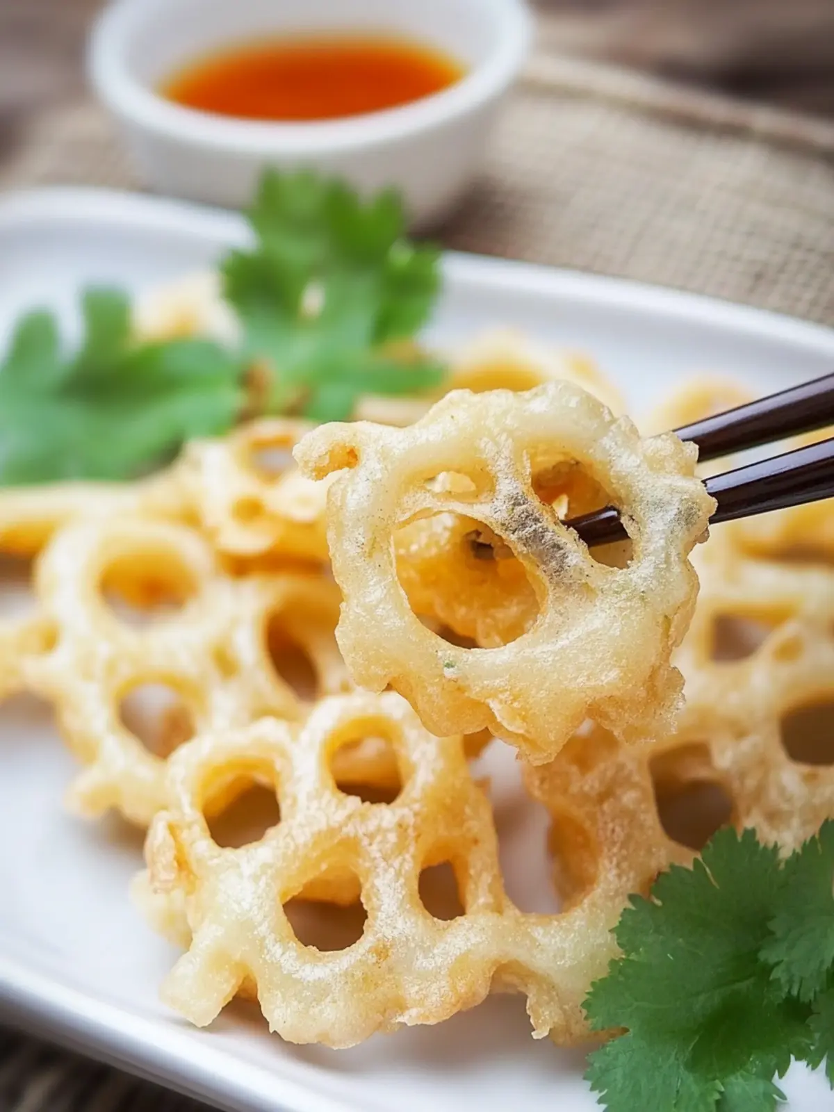 Crispy Lotus Root Tempura: A Delicious Vegan Delight 2 Lotus Root Tempura