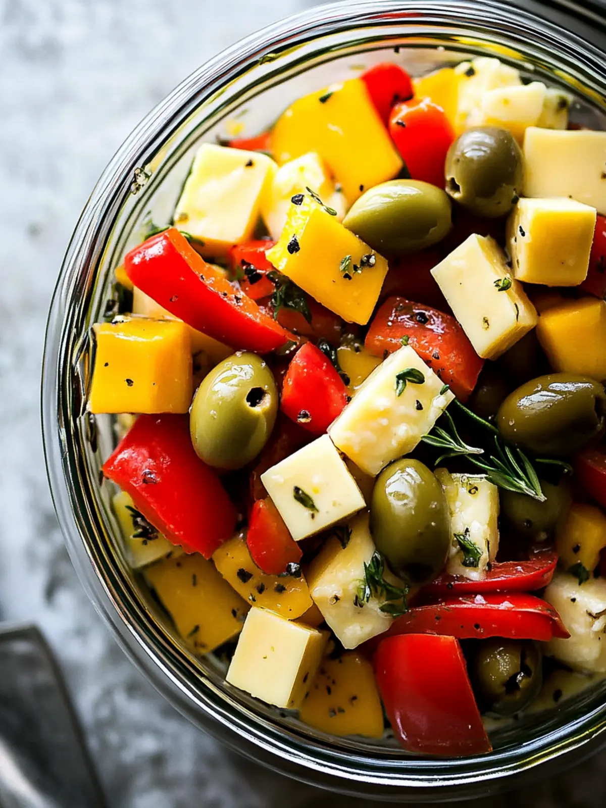 Zesty Marinated Cheese Peppers and Olives for Vibrant Snacking 2 Marinated Cheese Peppers and Olives