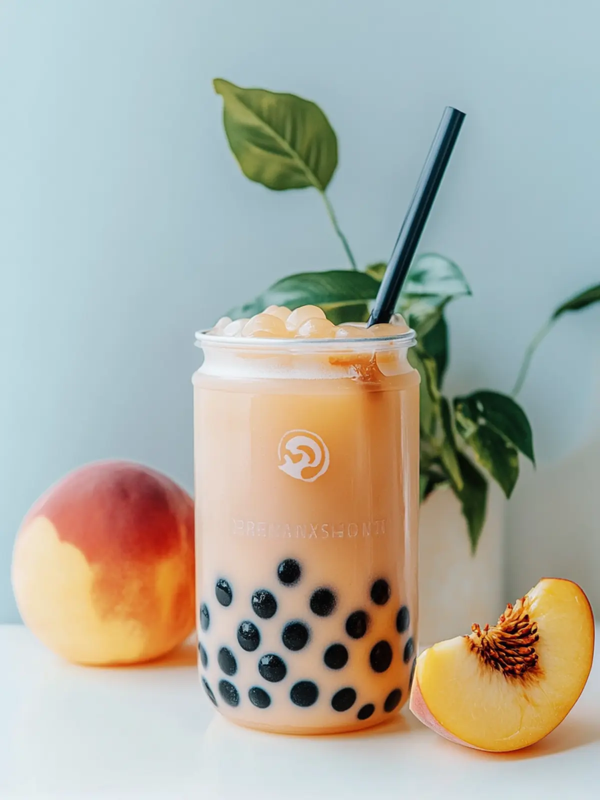 Peach Bubble Tea: Refreshing Bliss with Homemade Syrup 4 Peach Bubble Tea