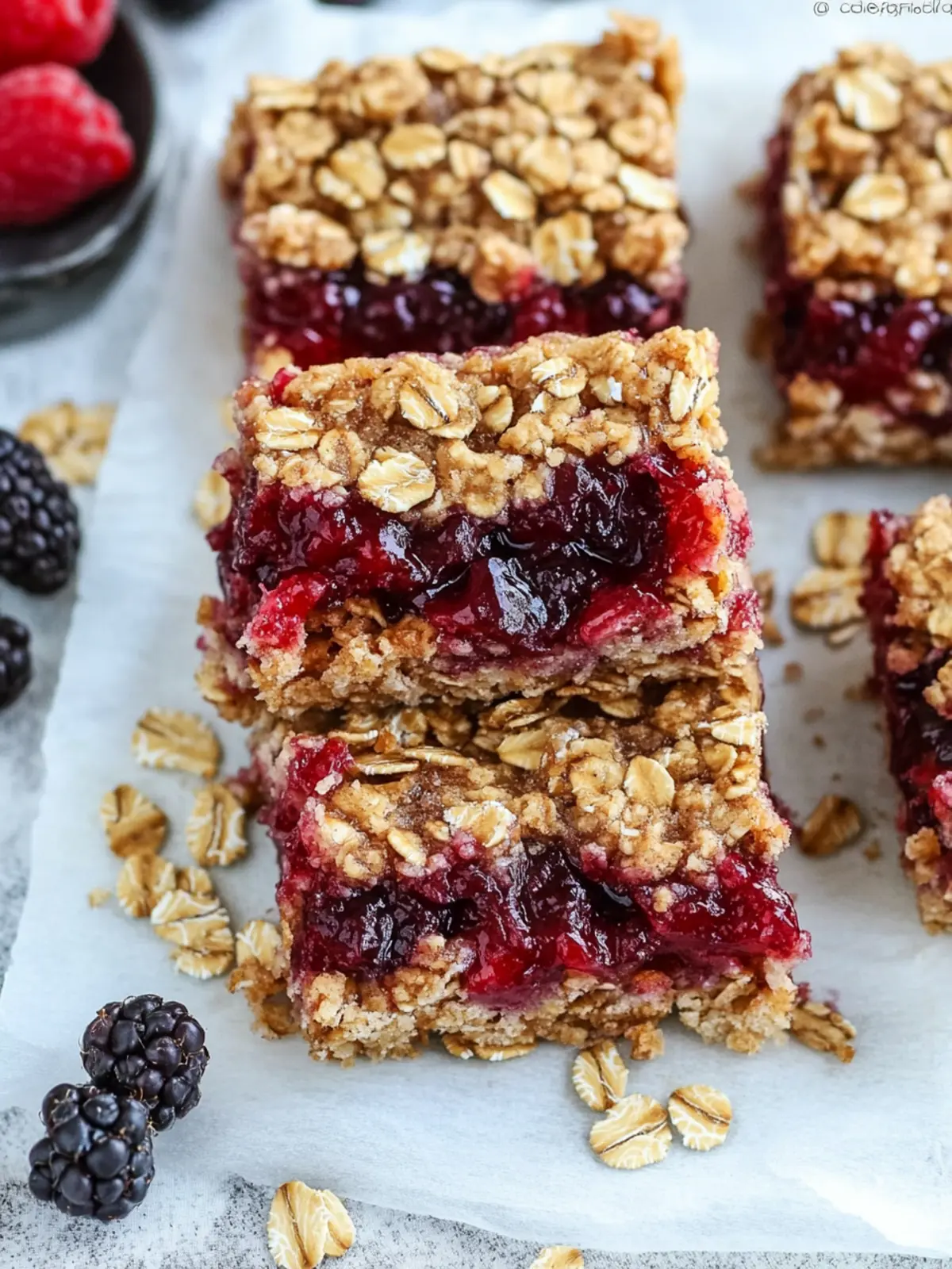 Delicious Jam Filled Oatmeal Bars for Sweet Snack Bliss 3 Jam Filled Oatmeal Bars