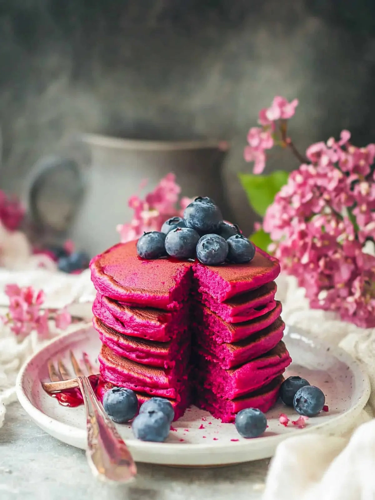 Delicious Pink Beet Pancakes for a Colorful Breakfast Treat 5 Pink Beet Pancakes