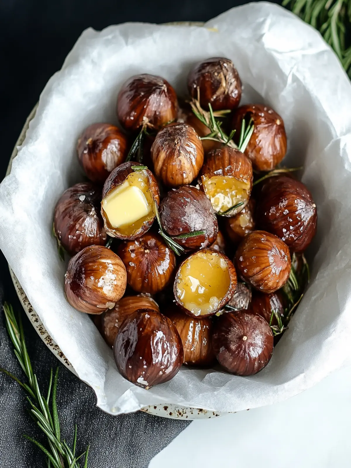 Warm Up with Roasted Chestnuts with Butter and Rosemary Delights 3 Roasted Chestnuts with Butter and Rosemary
