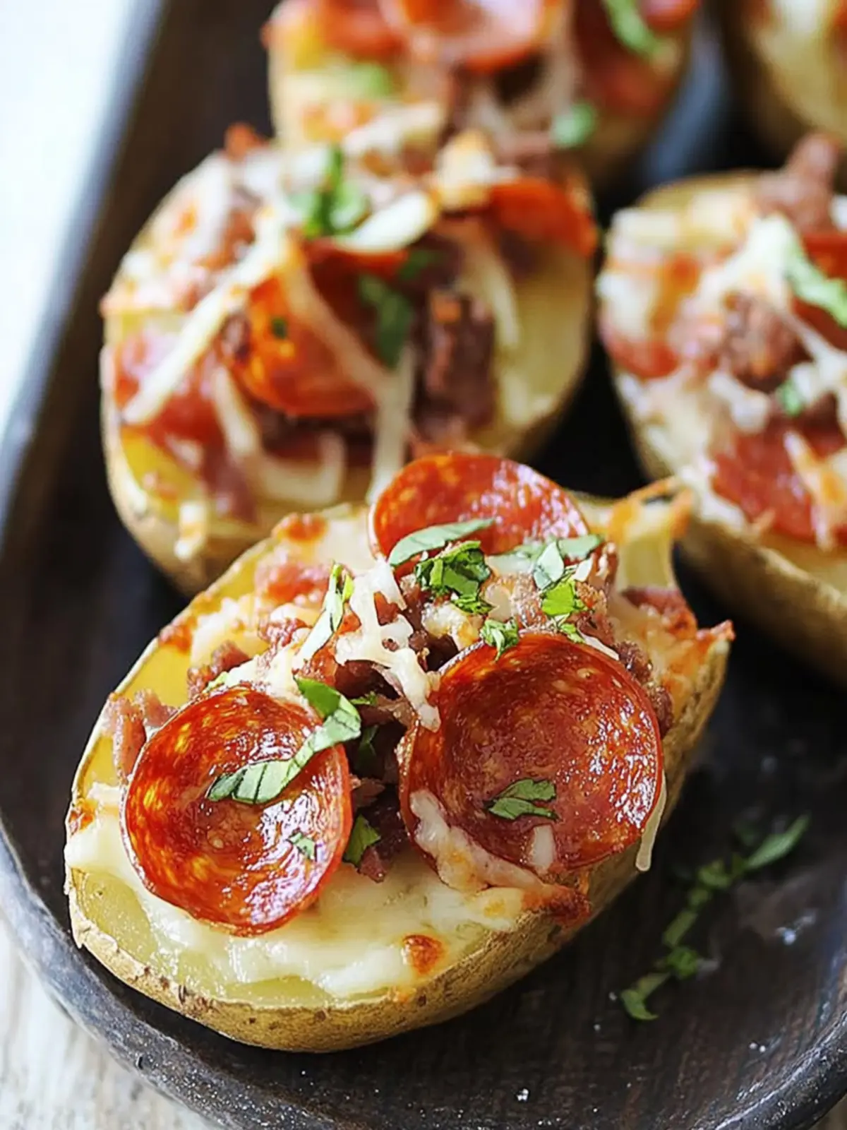 Irresistible Pizza Potato Skins: Your New Favorite Snack! 2 Pizza Potato Skins