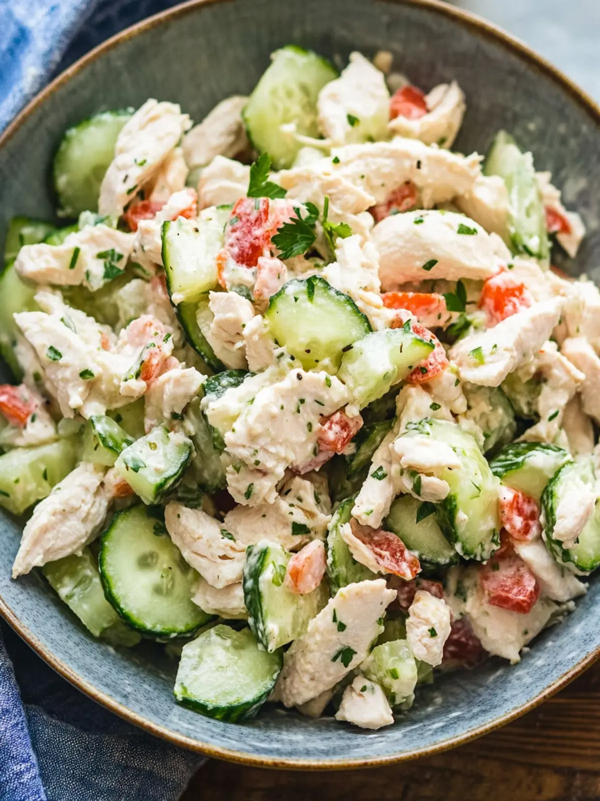 Delicious Cold Cucumber Chicken Salad for Easy Meal Prep 2 Cold Cucumber Chicken Salad