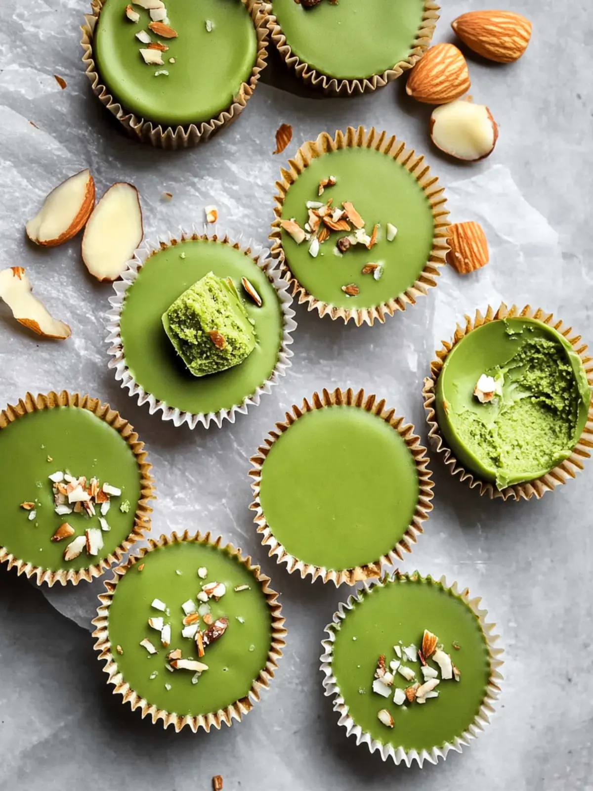 Irresistible Matcha Coconut Almond Butter Cups for Sweet Cravings 3 Matcha Coconut Almond Butter Cups