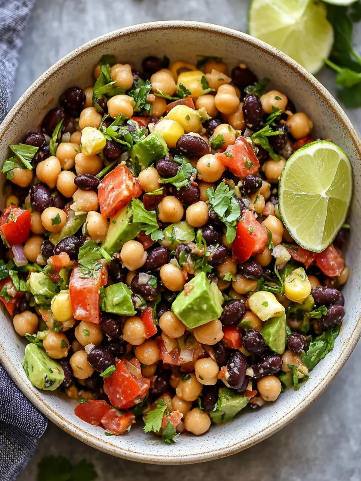 Zesty Southwest Chickpea Black Bean Salad Recipe to Energize You 2 Southwest Chickpea Black Bean Salad