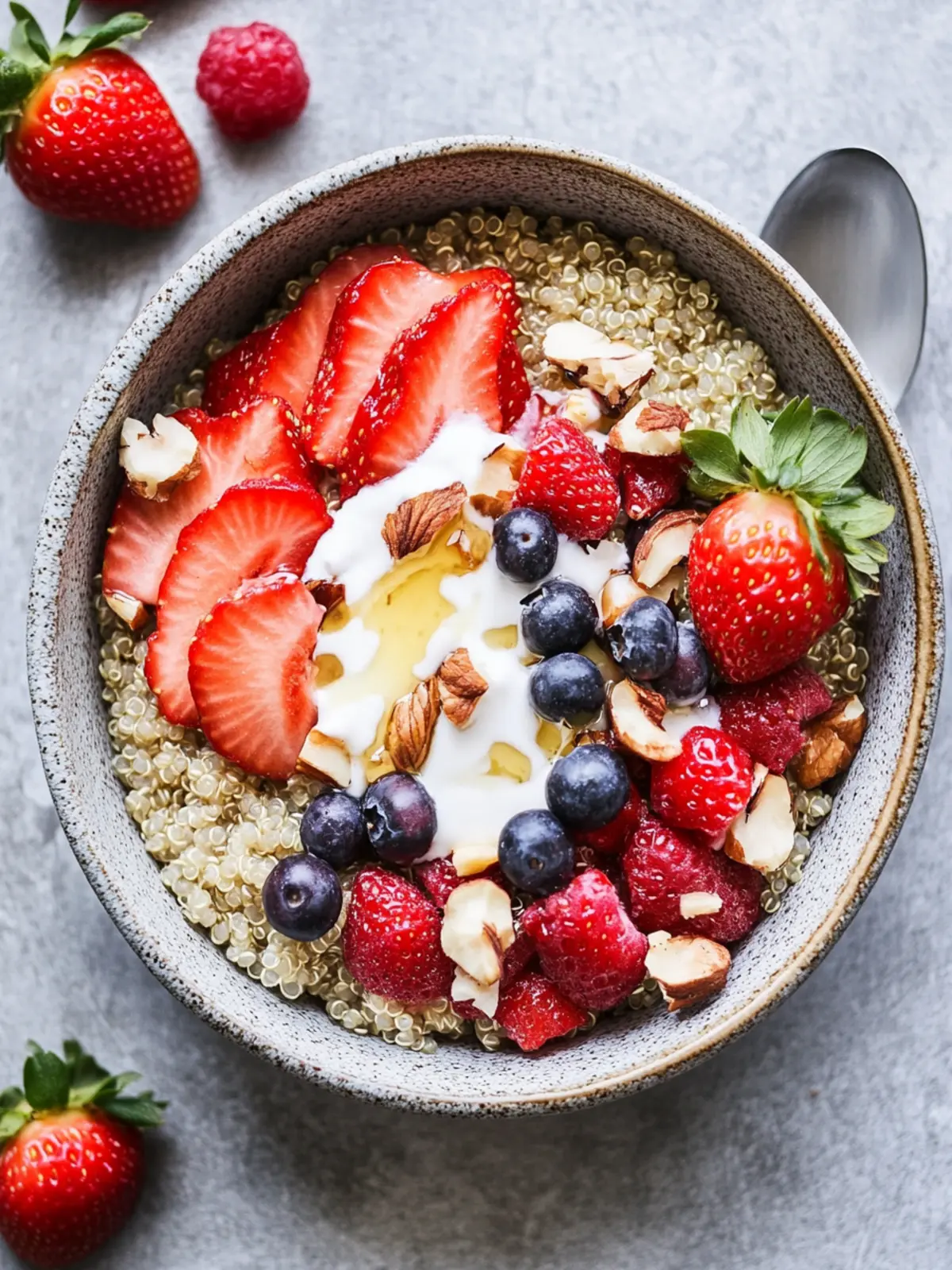 Delicious Strawberry Quinoa Breakfast Bowl for a Fresh Start 3 Strawberry Quinoa Breakfast Bowl