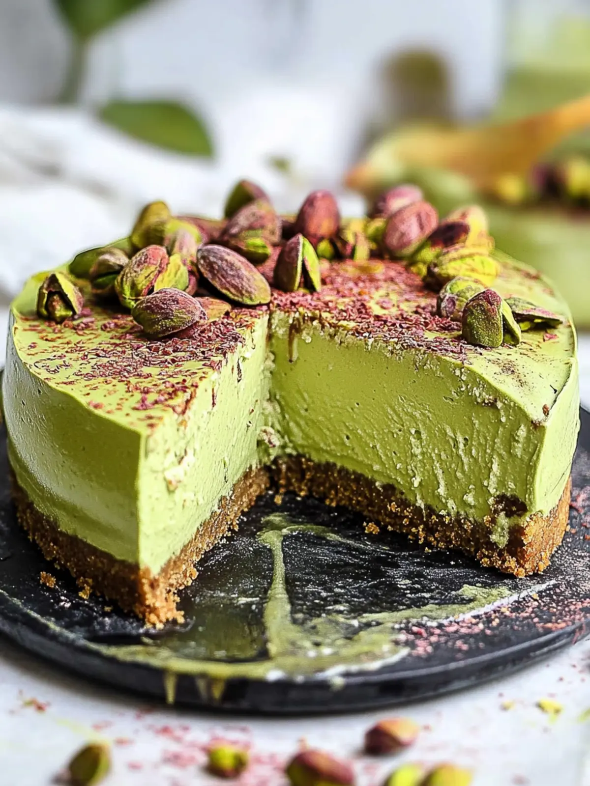 Decadent Pistachio Burnt Basque Cheesecake for Beginners 2 Pistachio Burnt Basque Cheesecake