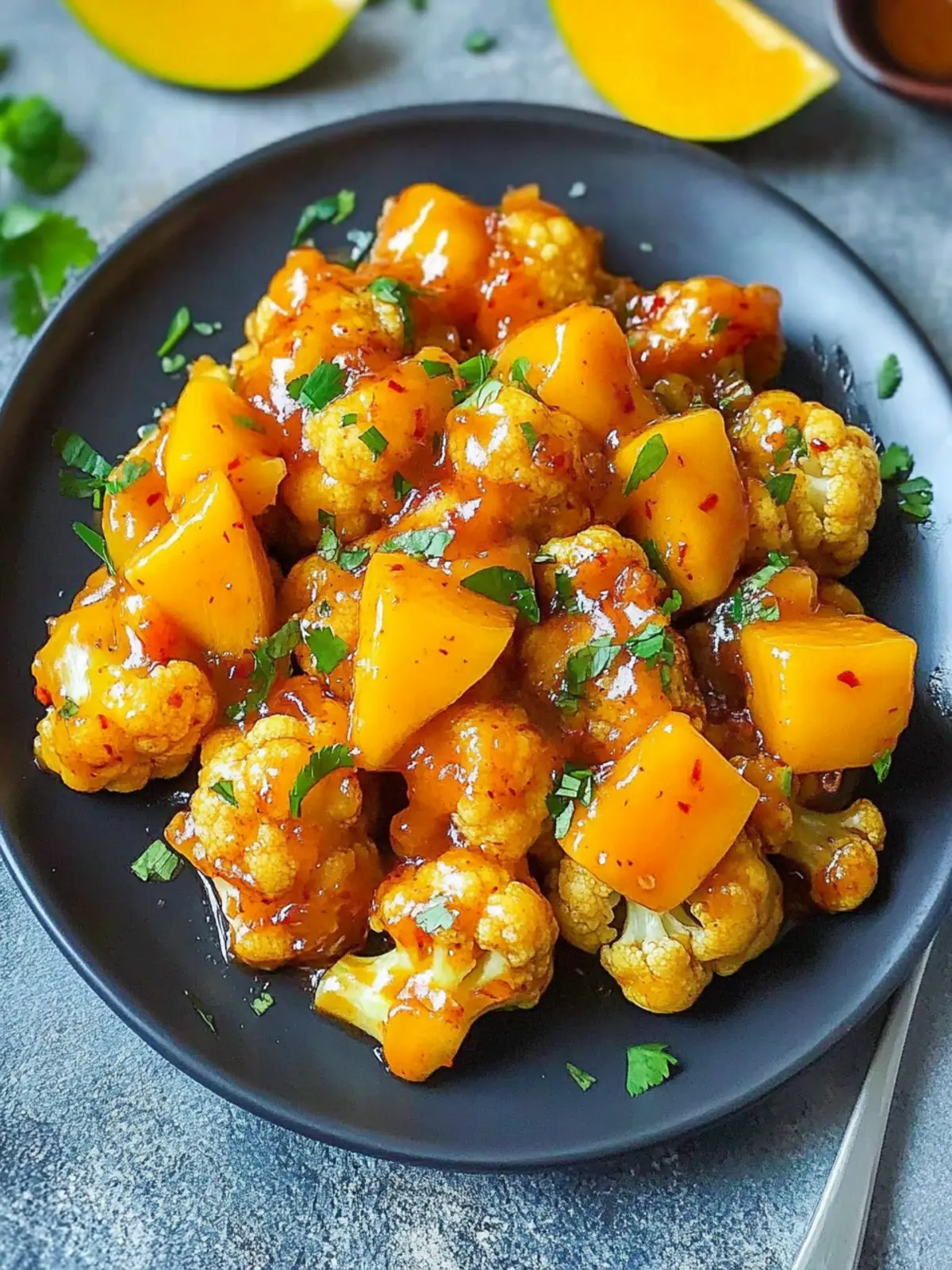 Delicious Chili Mango Glazed Cauliflower You’ll Crave 3 Chili Mango Glazed Cauliflower