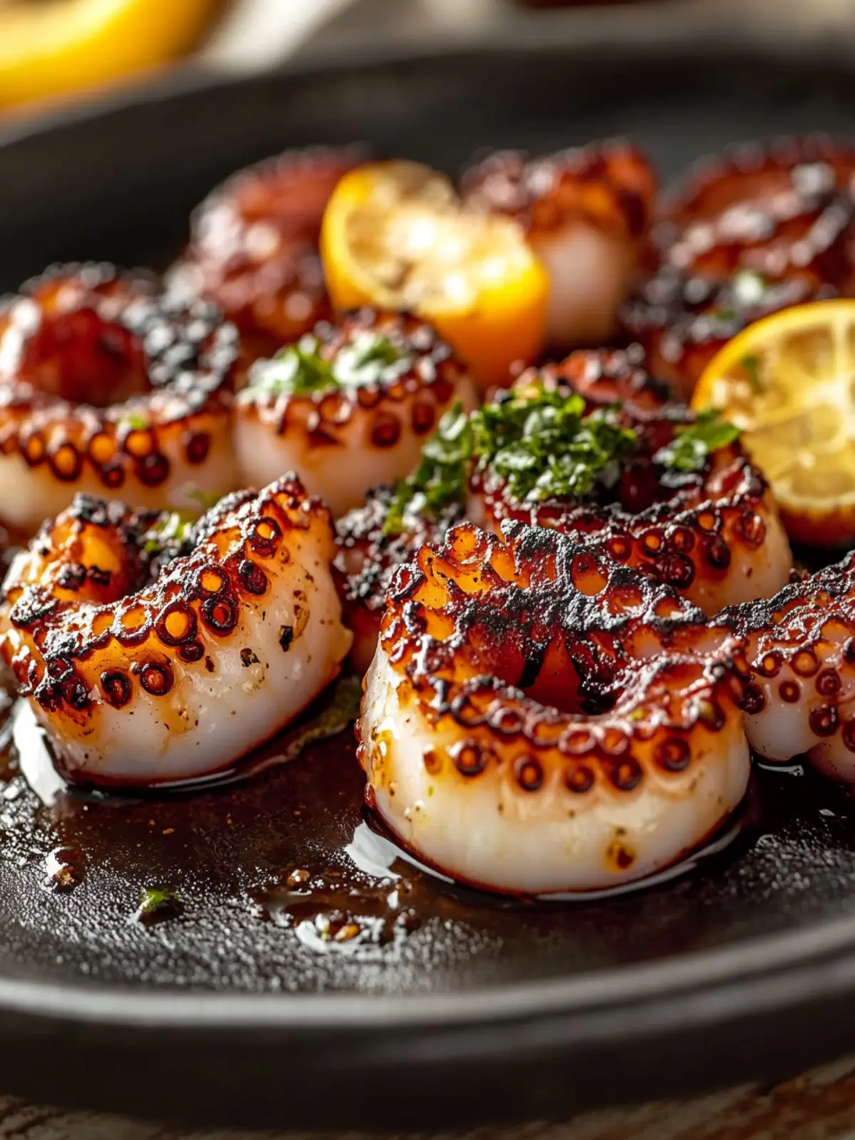 Savoring Grilled Octopus Coin with Smoky Paprika Bliss 5 Grilled Octopus Coin