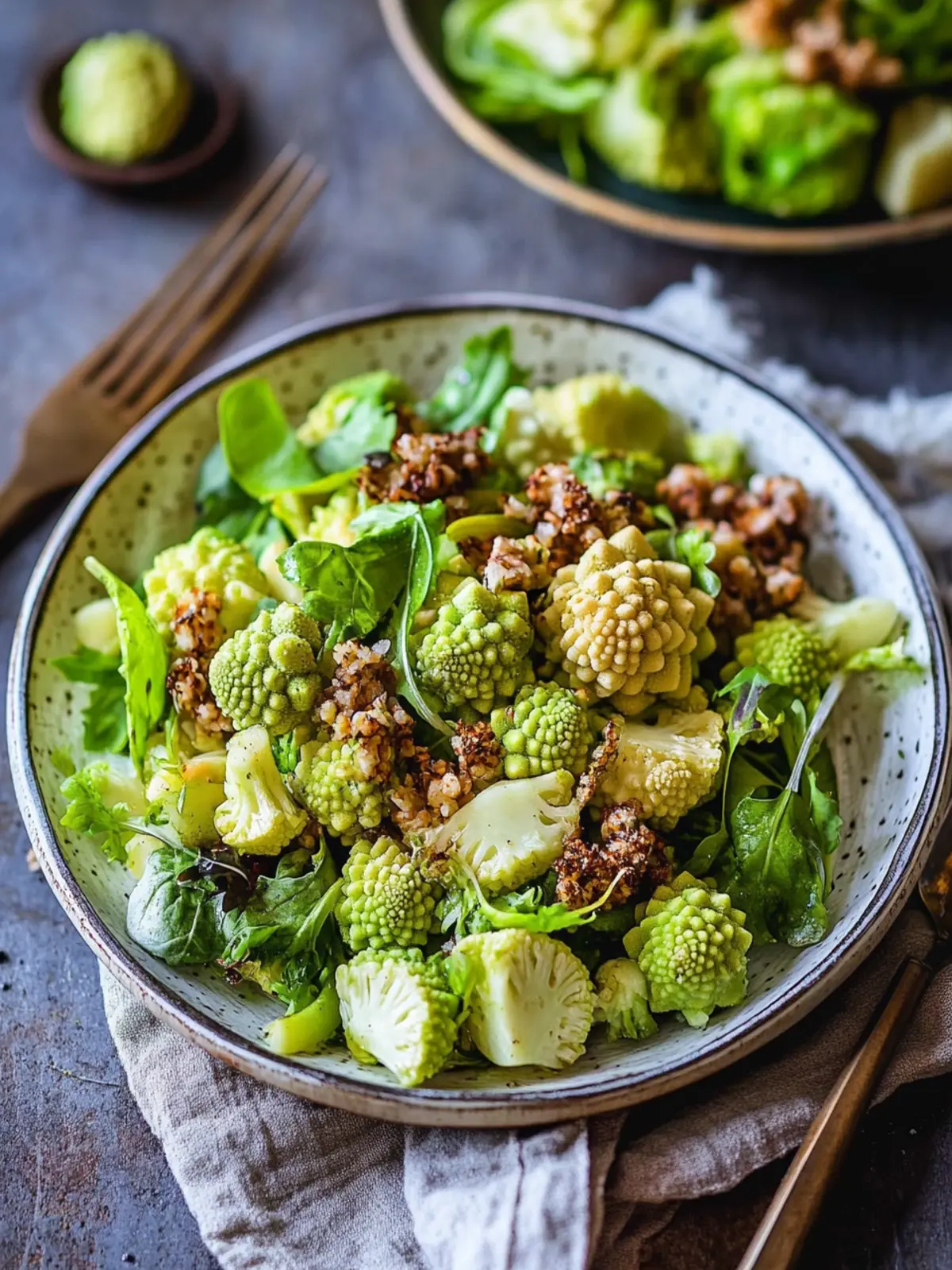 Delicious Roasted Romanesco Salad with Zesty Lemon Vinaigrette 5 Roasted Romanesco Salad