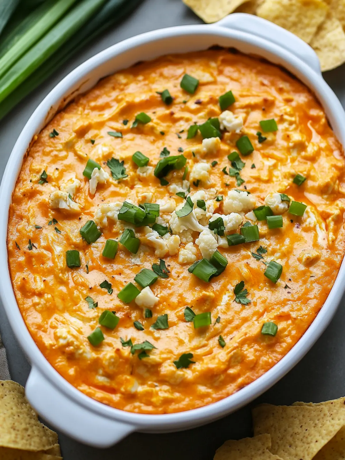 Zesty Cauliflower Buffalo Chicken Dip You'll Crave Forever 5 Cauliflower Buffalo Chicken Dip