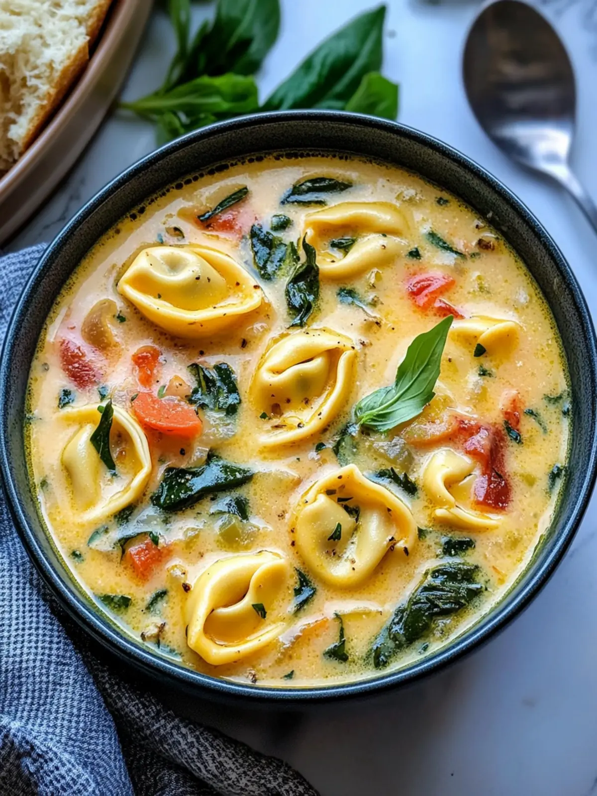 Hearty Creamy Vegetarian Tortellini Soup for Cozy Nights 5 Creamy Vegetarian Tortellini Soup