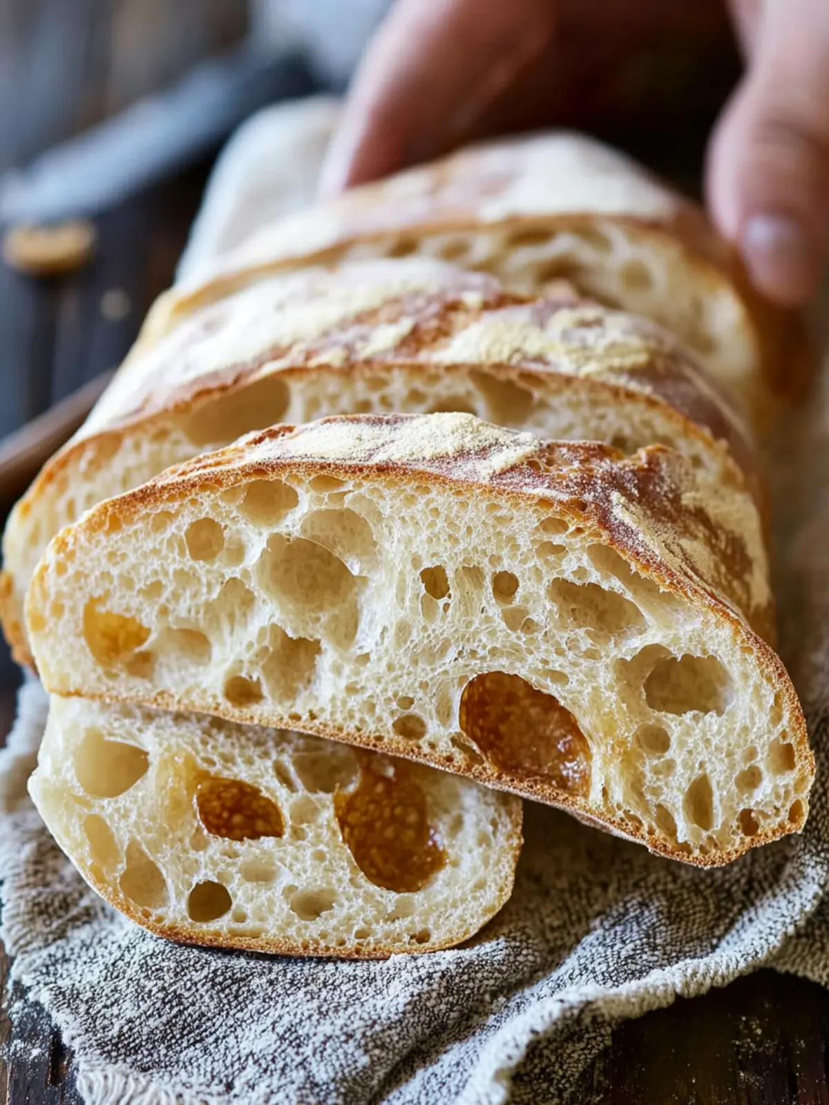 Heavenly No-Knead Ciabatta: Soft, Flavorful, and Easy! 3 No-Knead Ciabatta