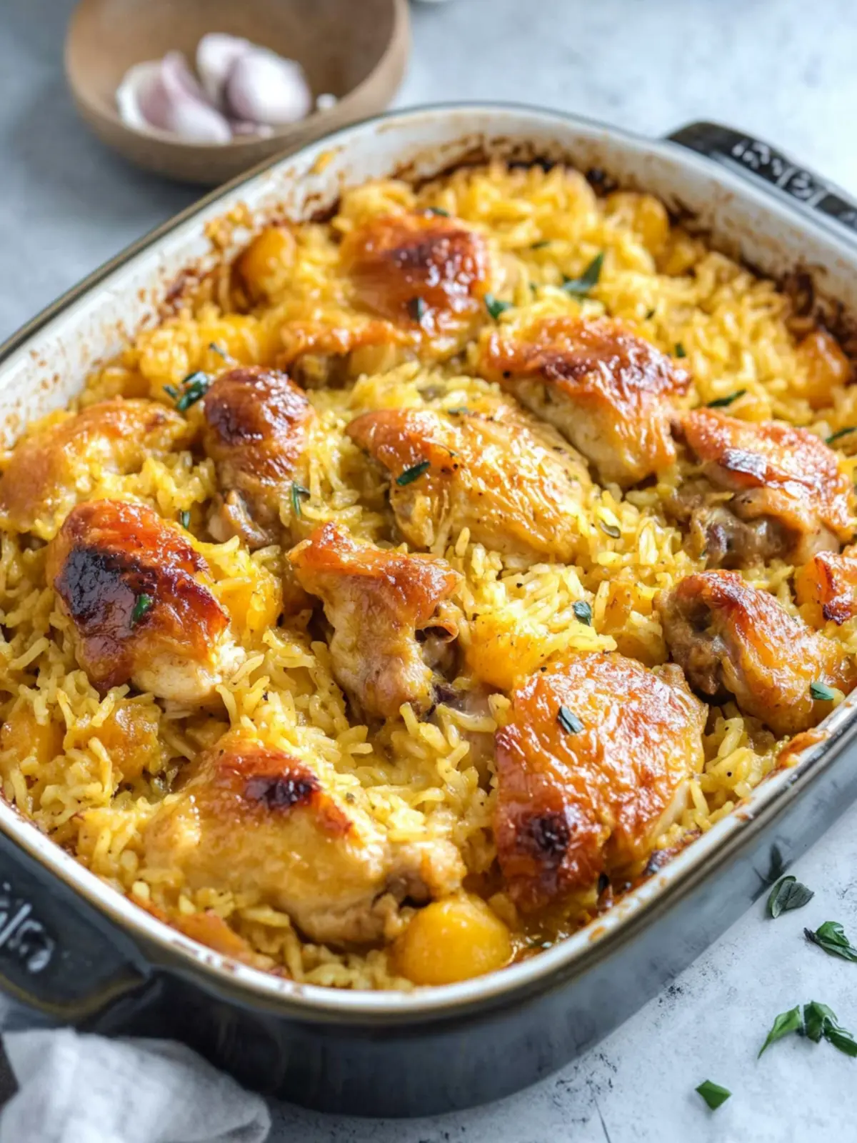 Savory Macau-Style Baked Portuguese Chicken Rice Delight 3 Macau-Style Baked Portuguese Chicken Rice