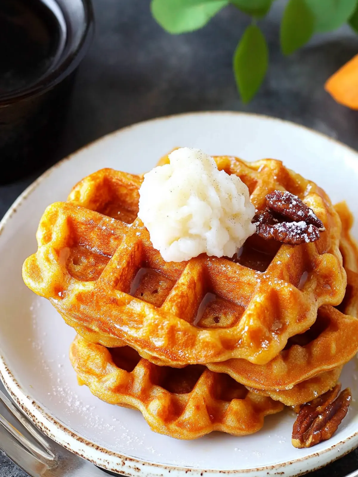 Sweet Potato Mochi Waffles for Chewy Blissful Mornings 4 Sweet Potato Mochi Waffles