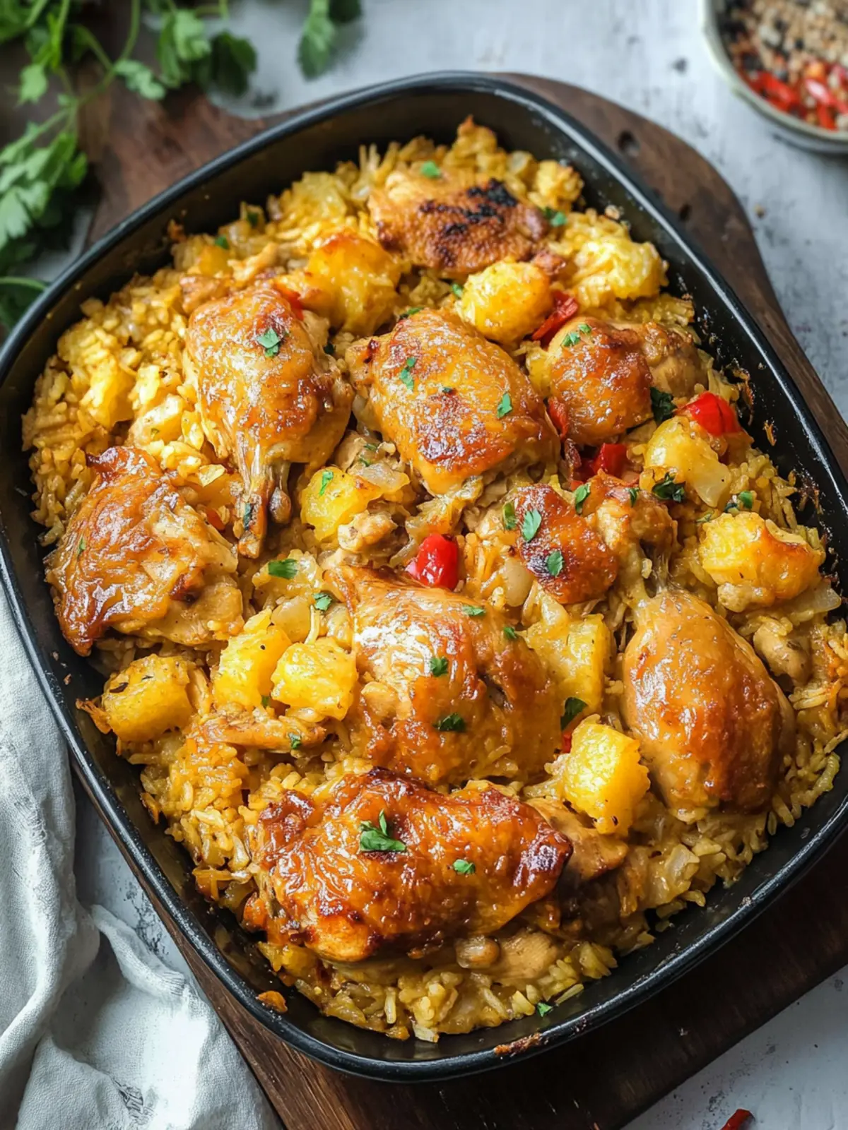 Savory Macau-Style Baked Portuguese Chicken Rice Delight 5 Macau-Style Baked Portuguese Chicken Rice