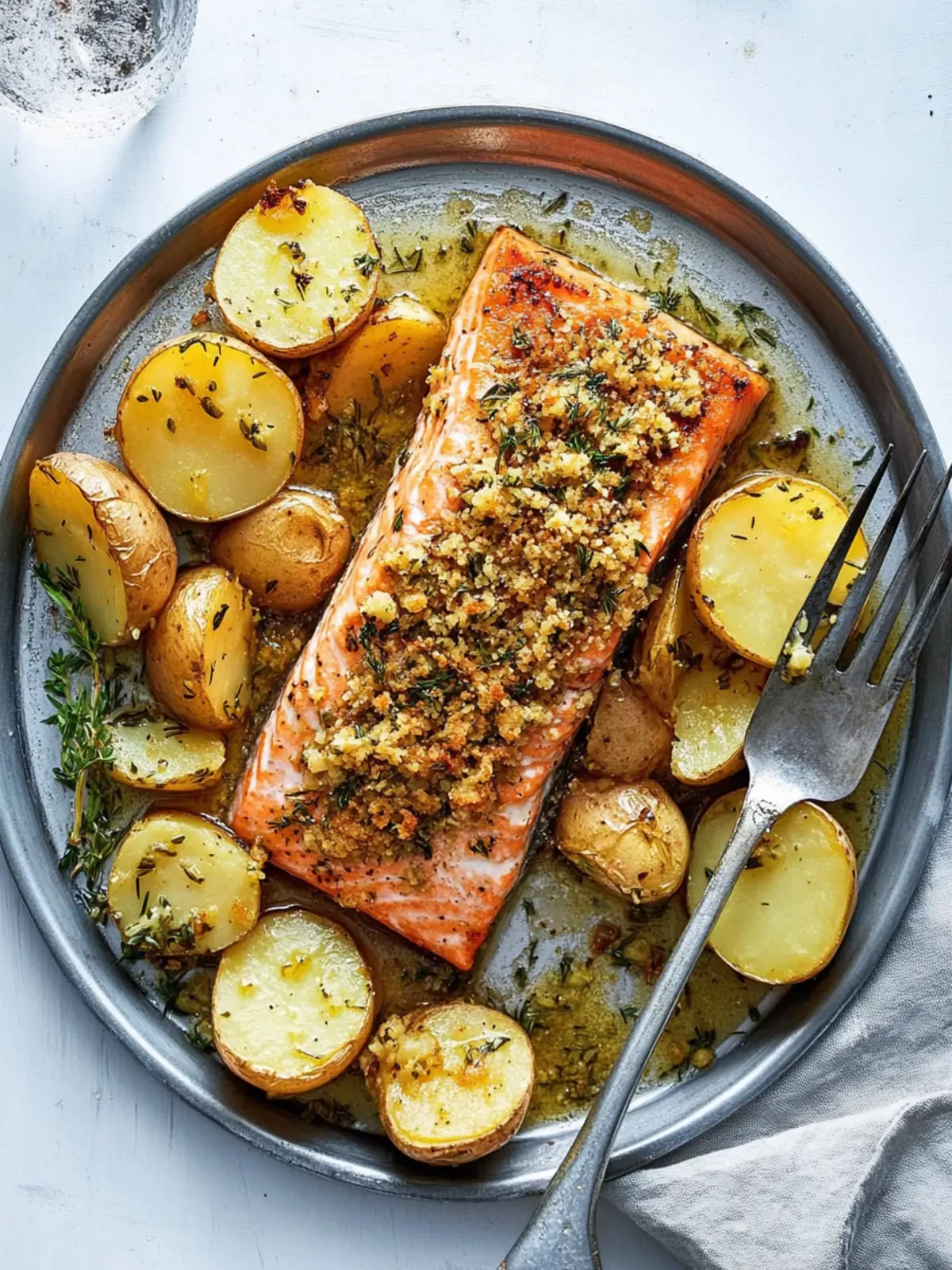 Crispy Herb-Crusted Salmon with Potatoes for Dinner Bliss 4 Herb-Crusted Salmon with Potatoes