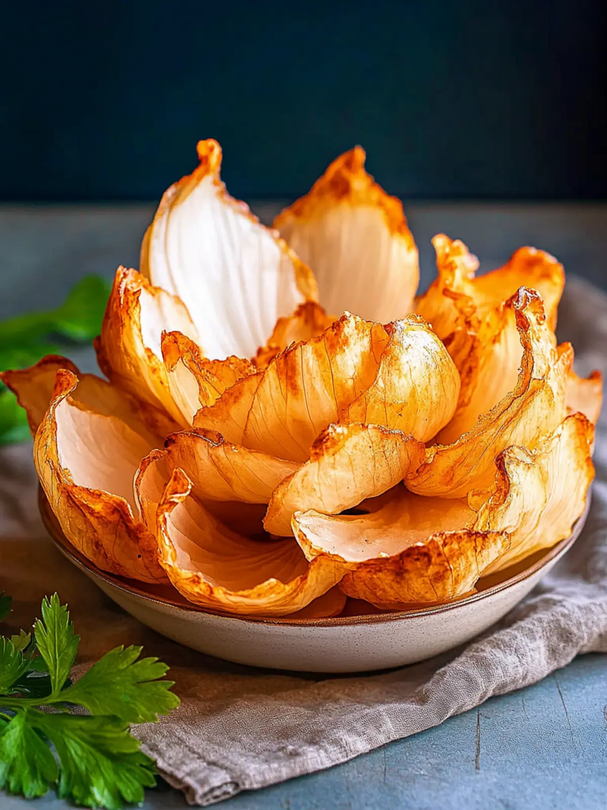 Crispy Bloomin’ Onion Petals with Zesty Dipping Sauce 2 Bloomin’ Onion Petals