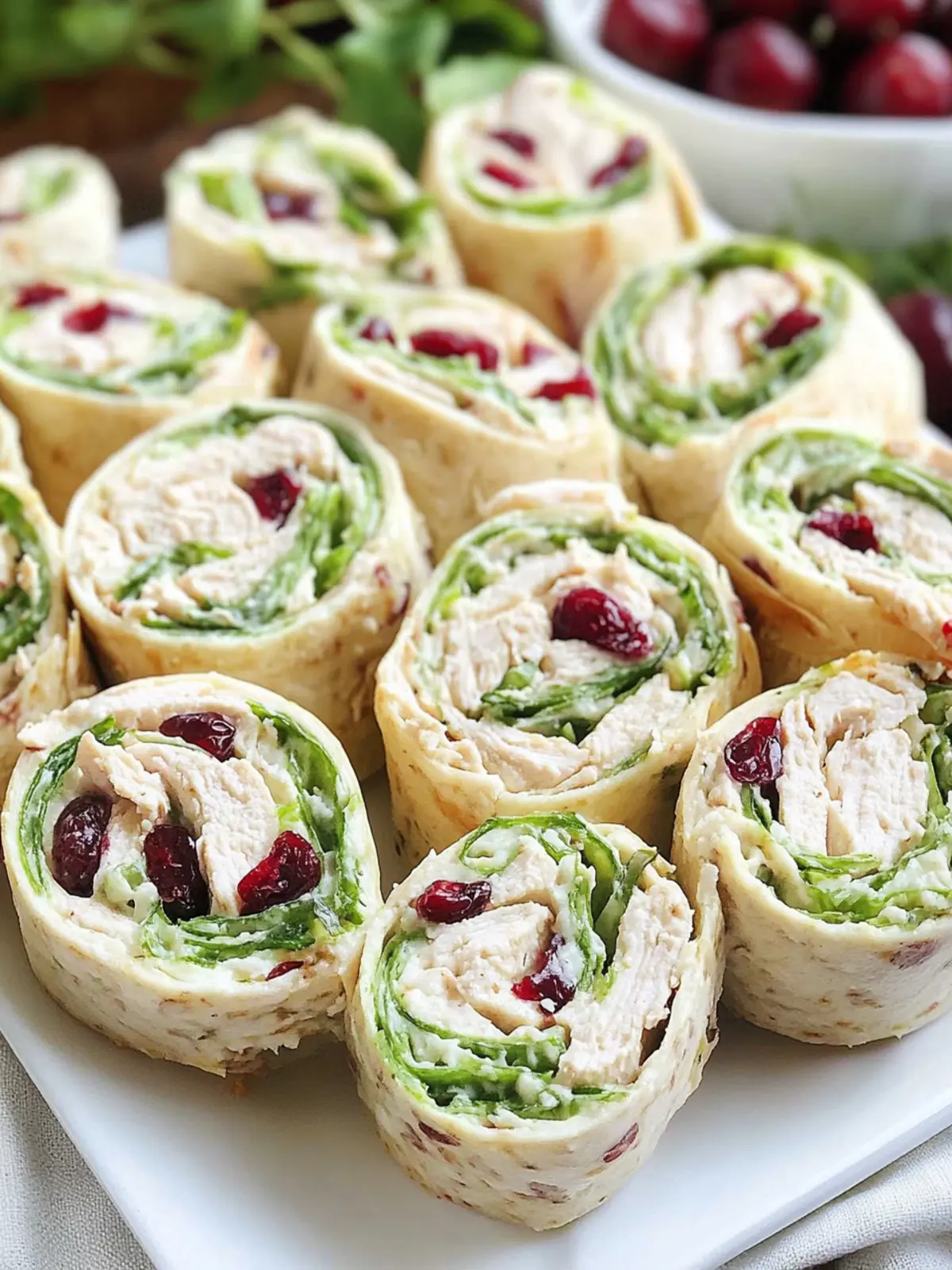 Irresistible Chicken Cranberry Salad Pinwheel Sandwiches Recipe 5 Chicken Cranberry Salad Pinwheel Sandwiches