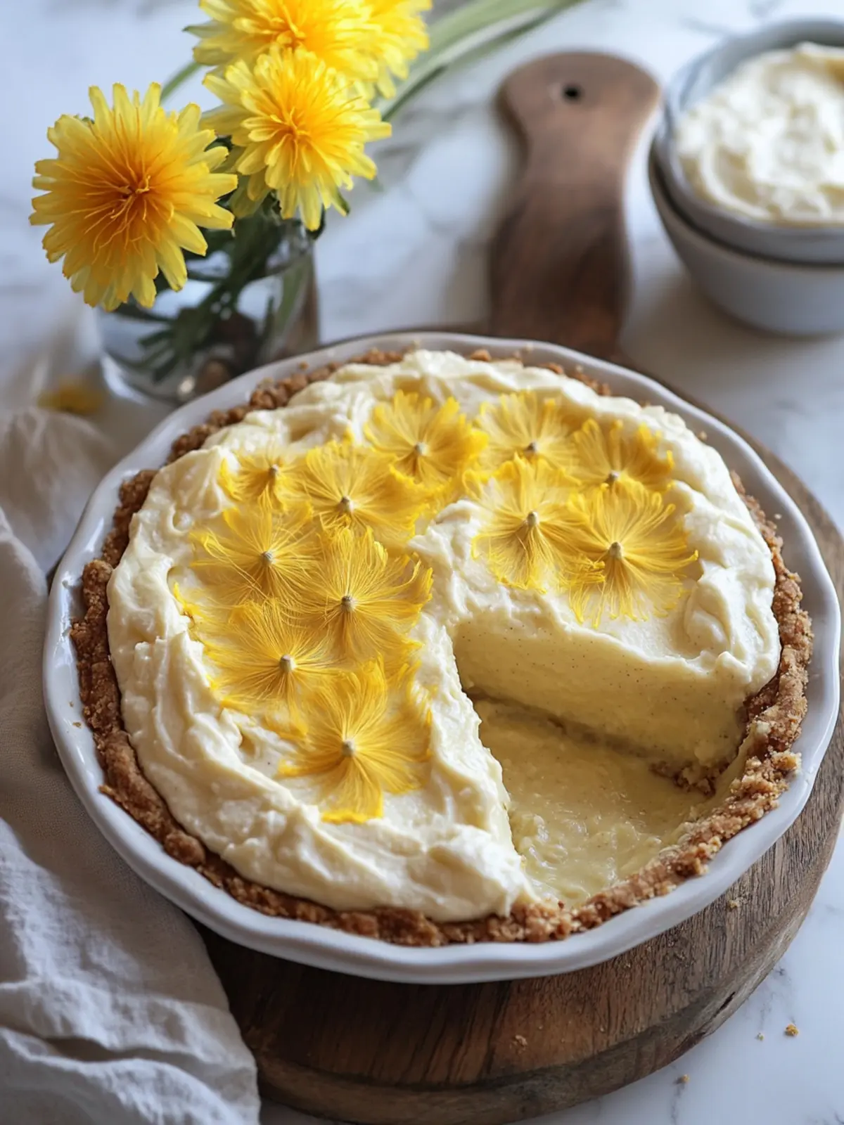 Delightful Dandelion Cream Pie That Brightens Your Spring 4 Dandelion Cream Pie