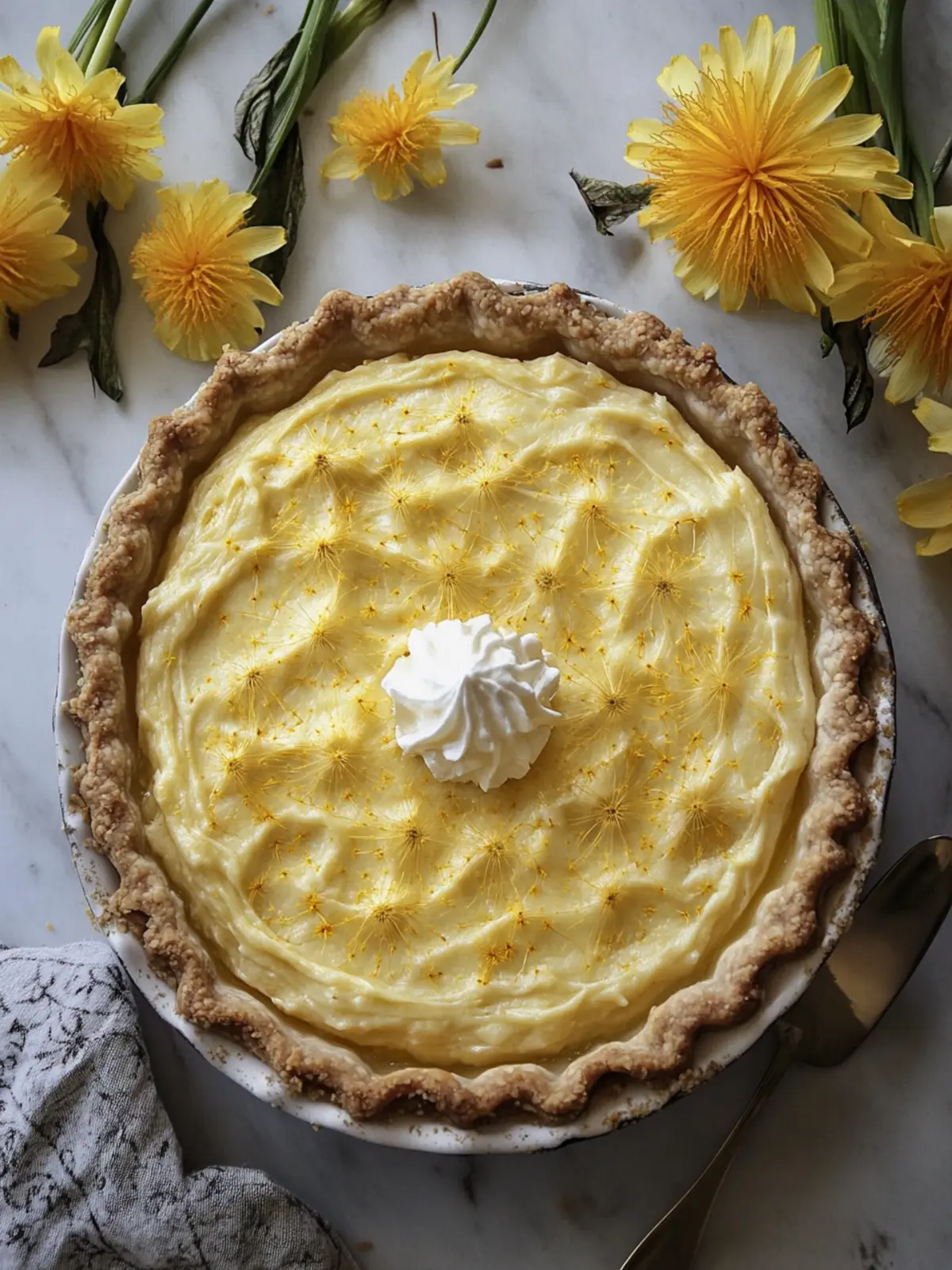 Delightful Dandelion Cream Pie That Brightens Your Spring 3 Dandelion Cream Pie