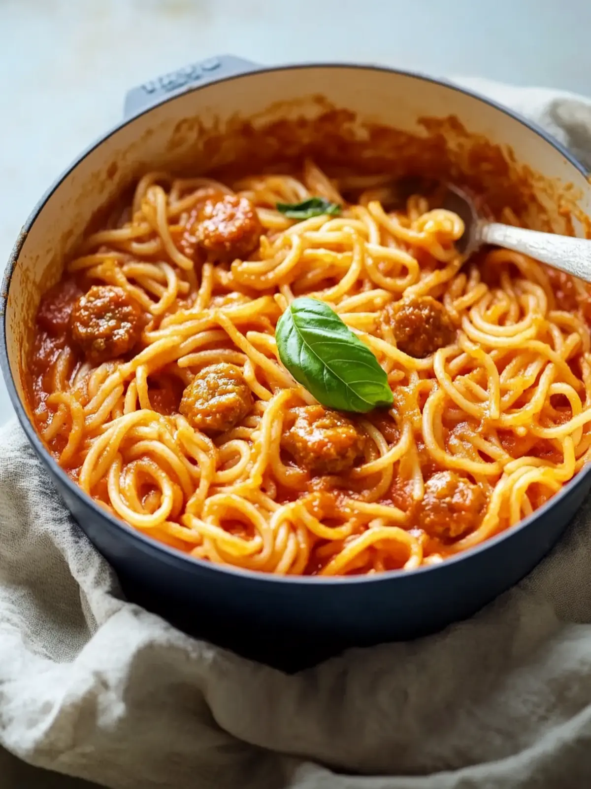 One-Pot Spaghettios with Mini Meatballs for Ultimate Comfort 5 One-Pot Spaghettios
