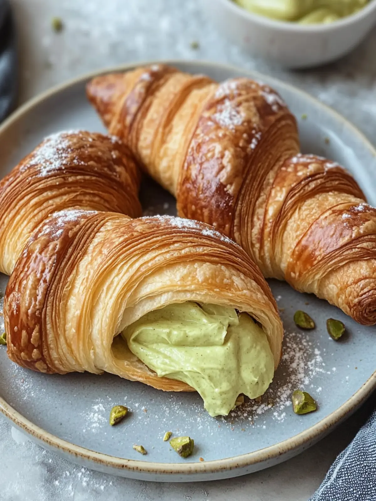 Indulge in Pistachio Cream Croissants for a Gourmet Treat 4 Pistachio Cream Croissants