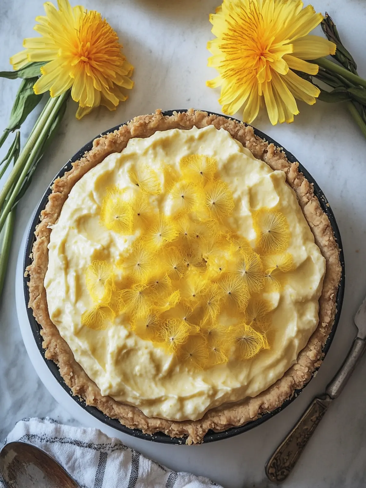 Delightful Dandelion Cream Pie That Brightens Your Spring 2 Dandelion Cream Pie