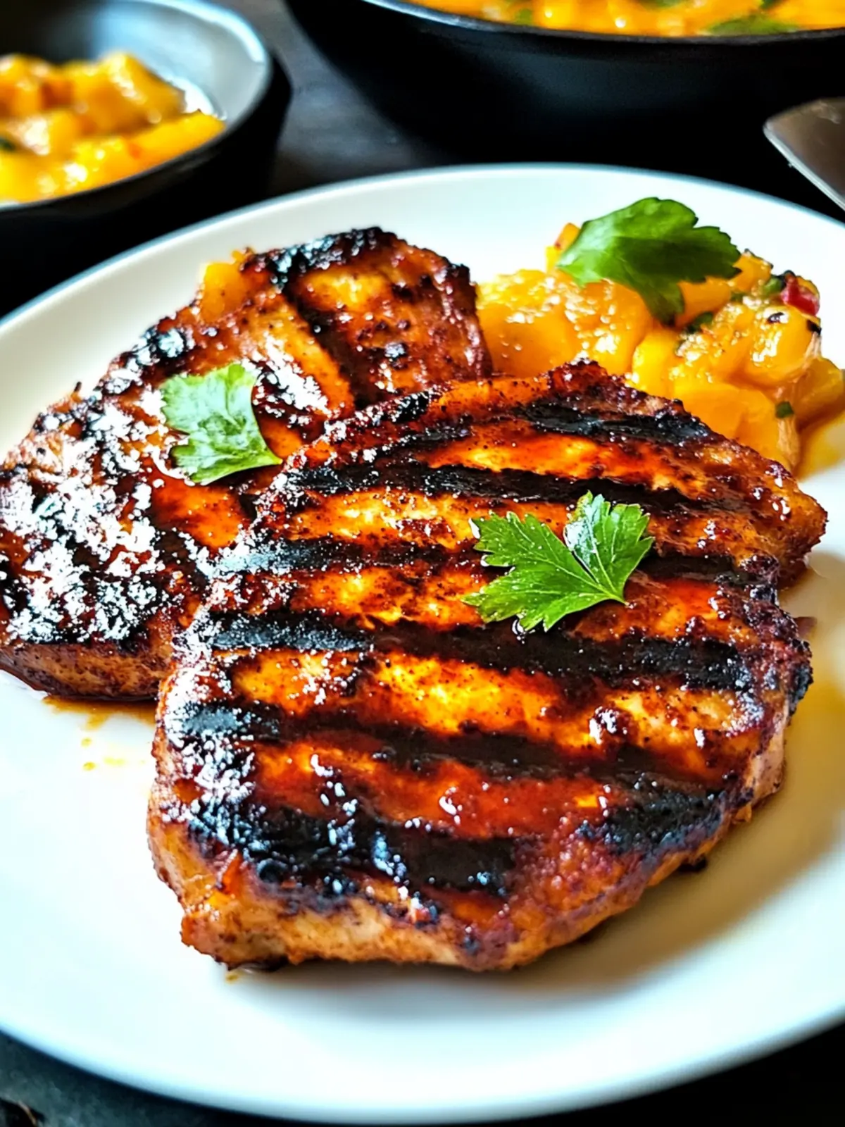 Mango Barbecued Pork Chops: A Sweet and Tangy Delight 4 Mango Barbecued Pork Chops