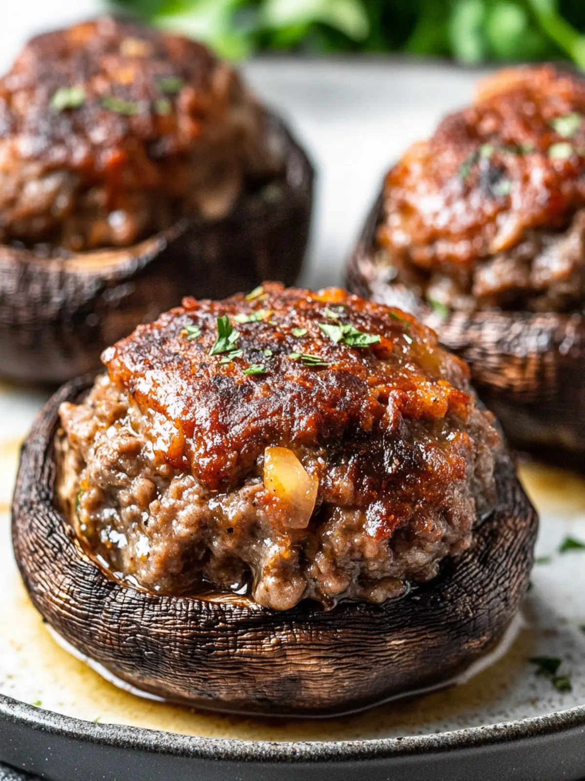Keto Stuffed Portobello Mushrooms with Meatloaf You've Gotta Try 4 Keto Stuffed Portobello Mushrooms with Meatloaf
