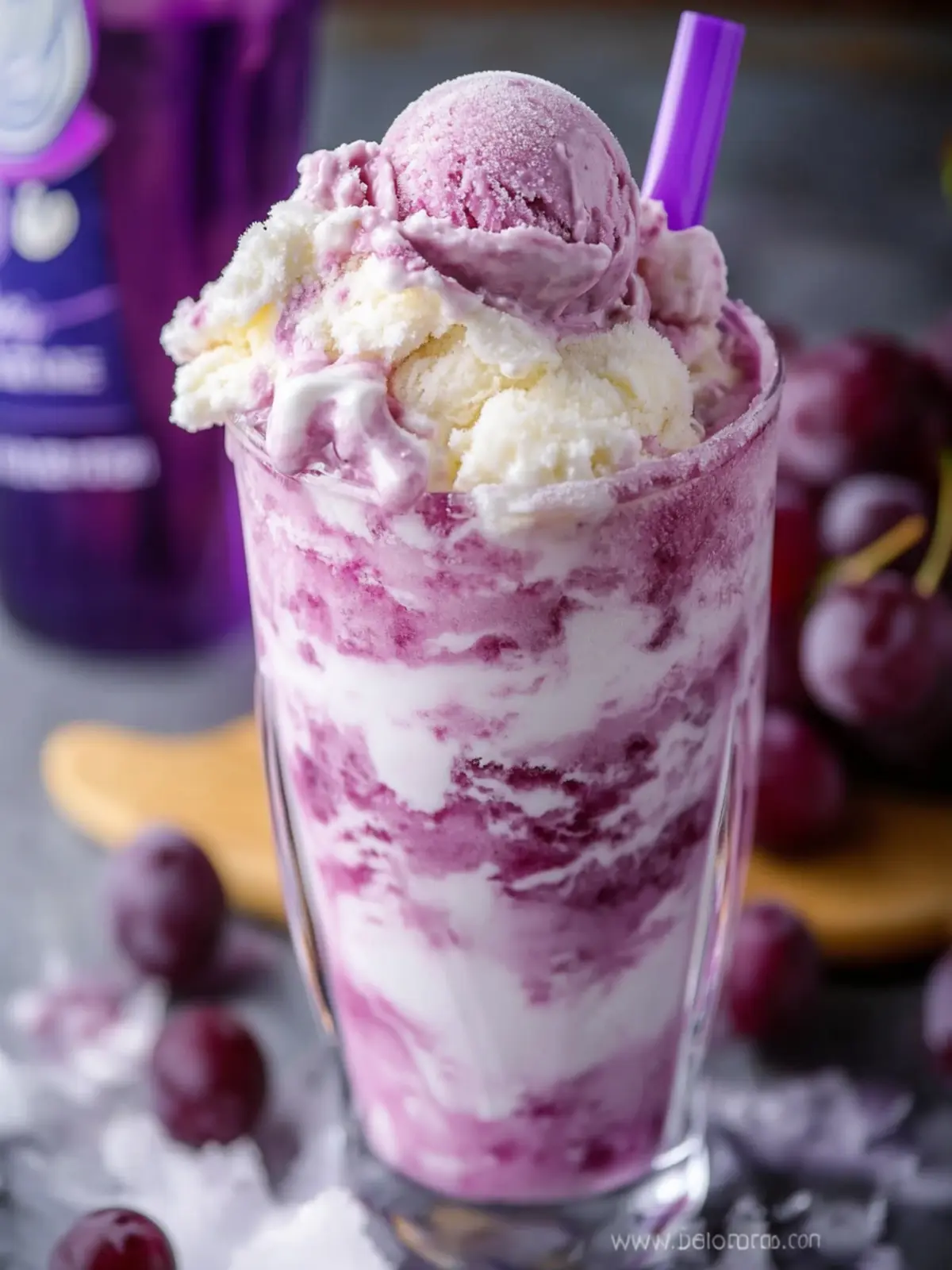 Grape Ice Cream Float: A Fun 3-Ingredient Blast from the Past 2 Grape Ice Cream Float