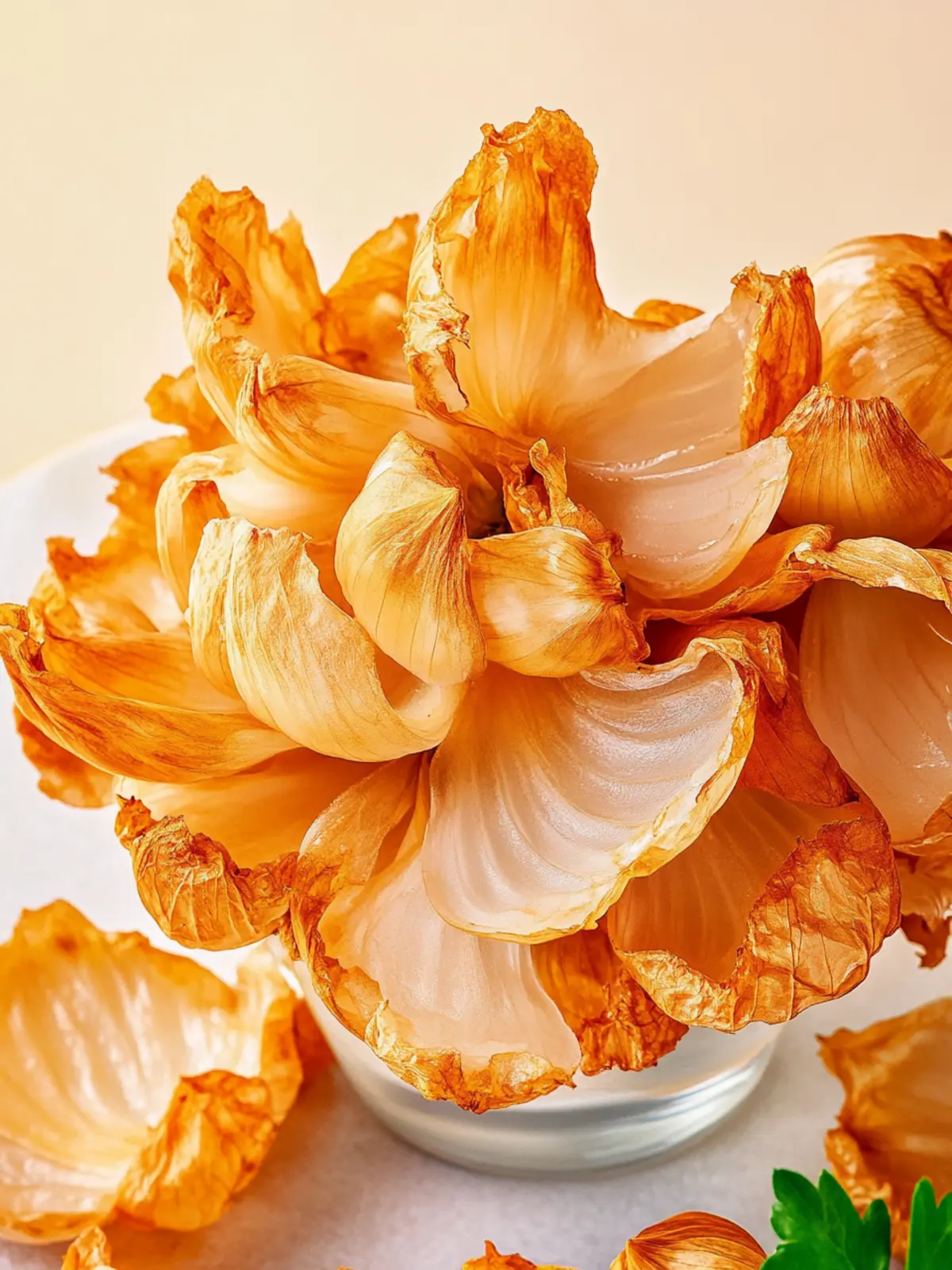 Crispy Bloomin’ Onion Petals with Zesty Dipping Sauce 4 Bloomin’ Onion Petals