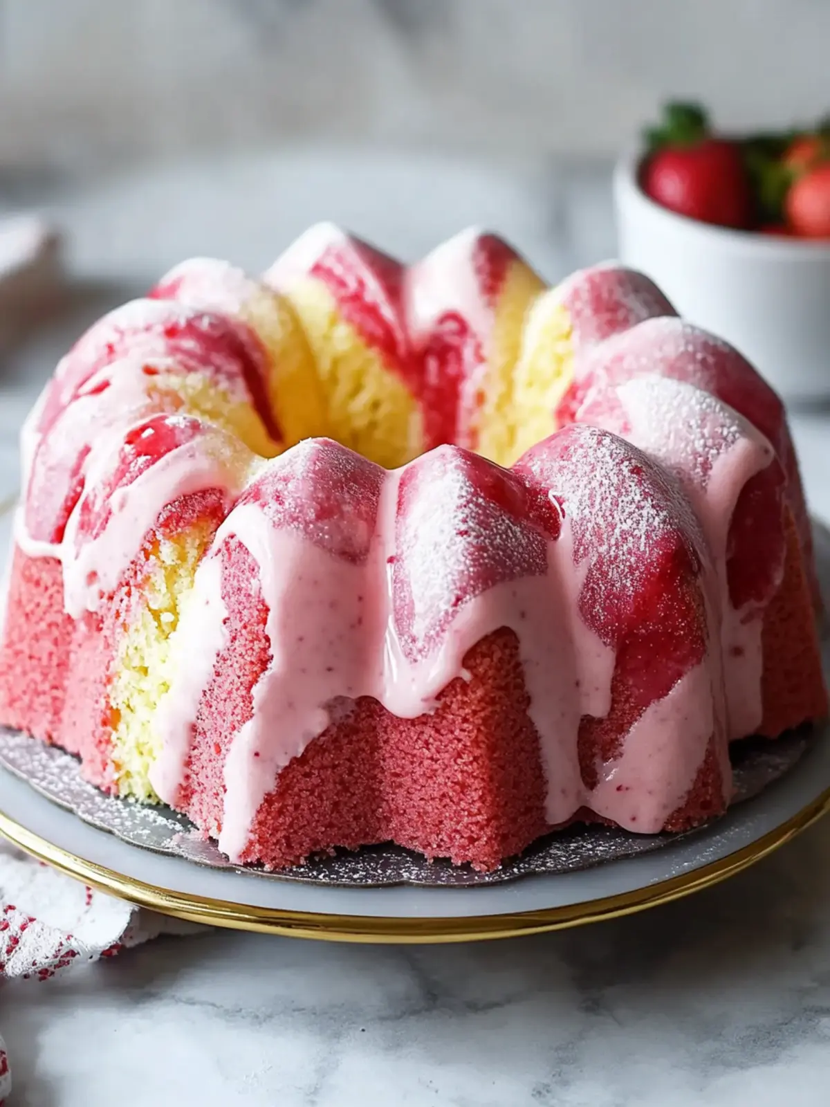 Irresistibly Moist Strawberry Milkshake Pound Cake Delight 2 Strawberry Milkshake Pound Cake