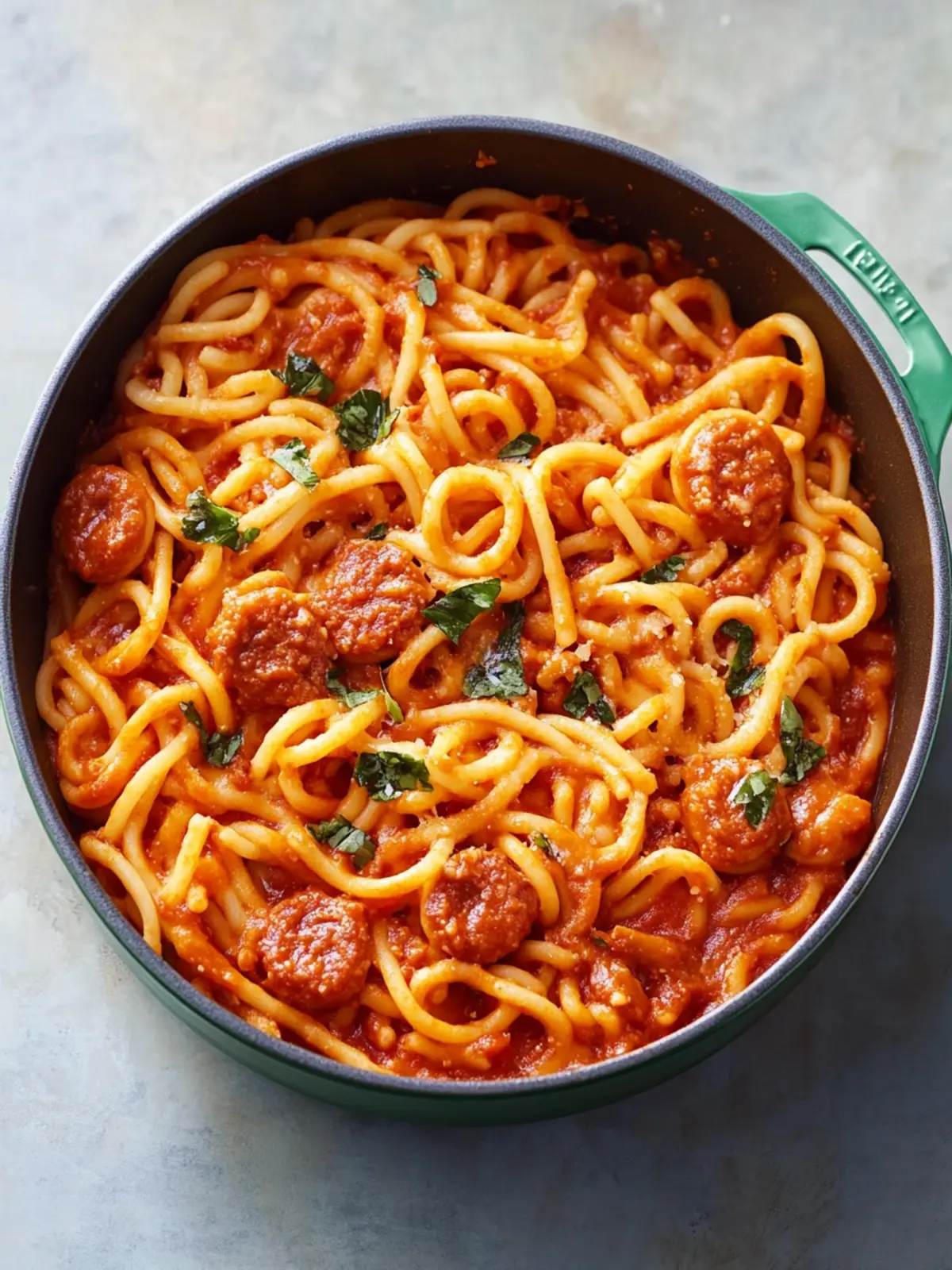 One-Pot Spaghettios with Mini Meatballs for Ultimate Comfort 2 One-Pot Spaghettios