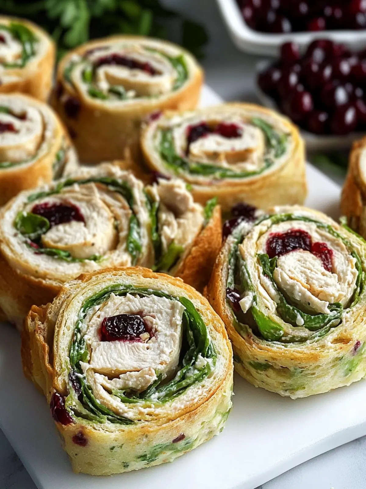 Irresistible Chicken Cranberry Salad Pinwheel Sandwiches Recipe 4 Chicken Cranberry Salad Pinwheel Sandwiches