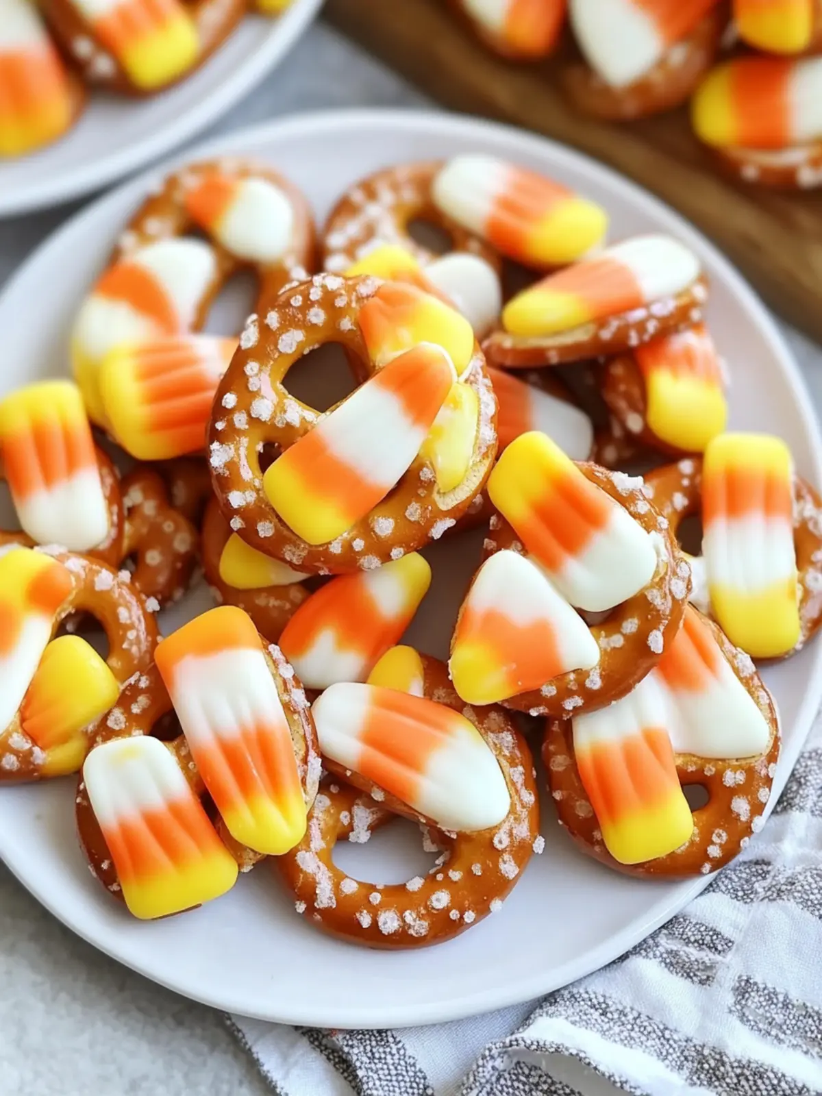 Candy Corn Pretzel Bites: Sweet & Salty Fall Treats! 2 Candy Corn Pretzel Bites
