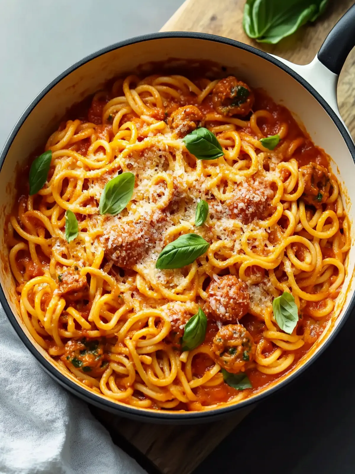 One-Pot Spaghettios with Mini Meatballs for Ultimate Comfort 3 One-Pot Spaghettios