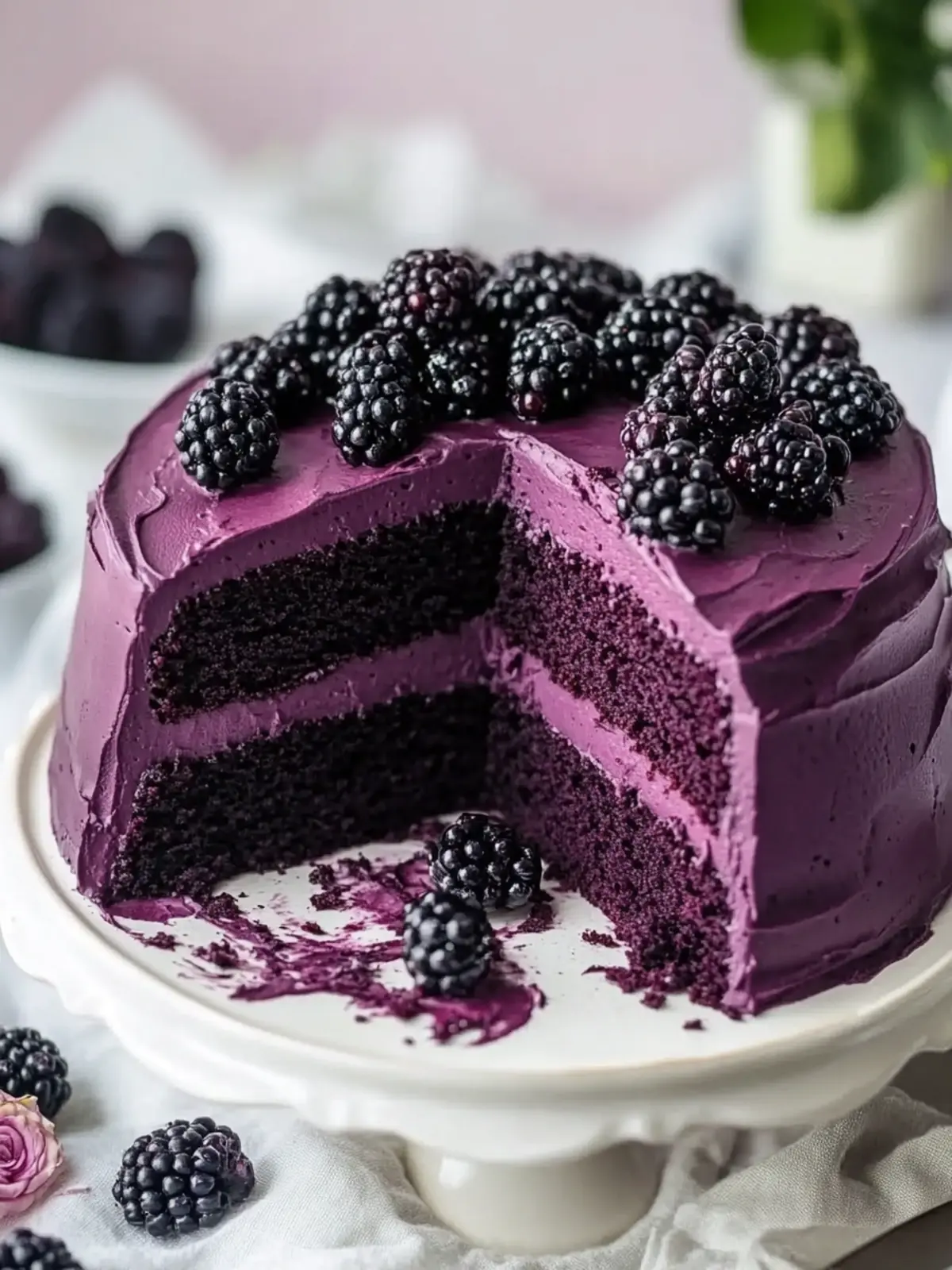 Decadent Blackberry Velvet Cake for Your Next Sweet Indulgence 3 Blackberry Velvet Cake