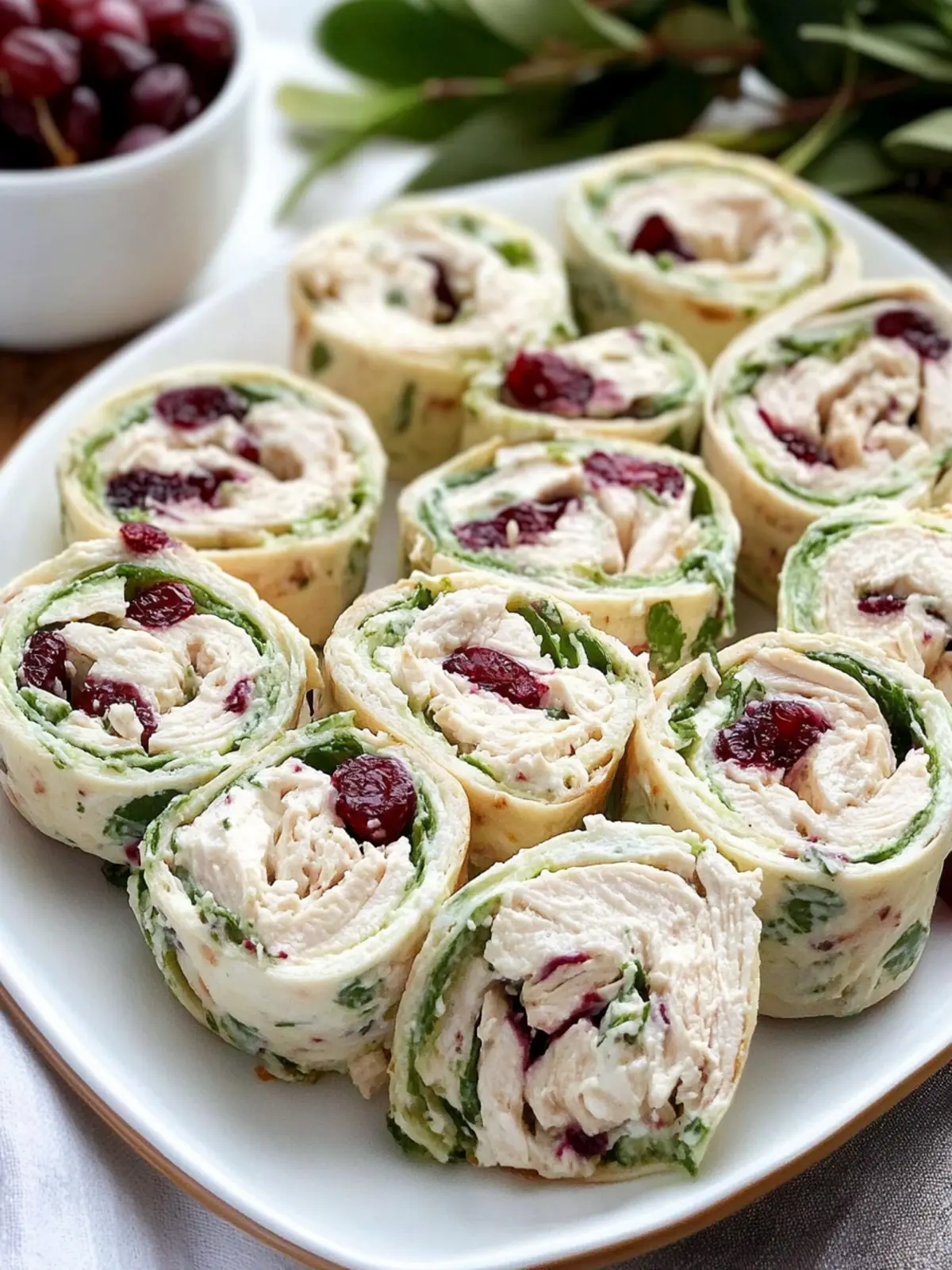 Irresistible Chicken Cranberry Salad Pinwheel Sandwiches Recipe 3 Chicken Cranberry Salad Pinwheel Sandwiches